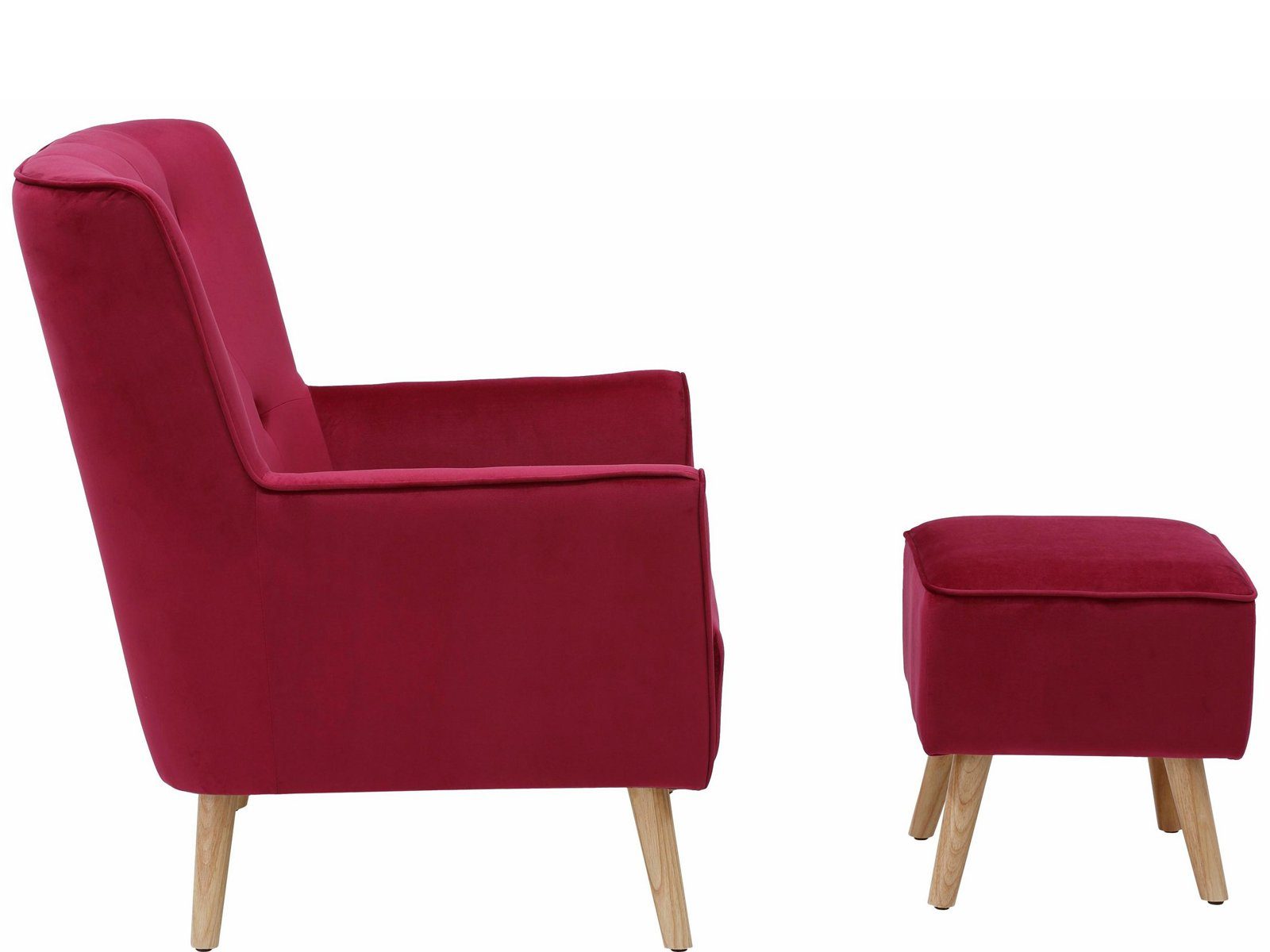 loft24 Stuhl verschiedenen Farben in und Mike rot mit Erhältlich Sessel (Set und Materialien Hocker)