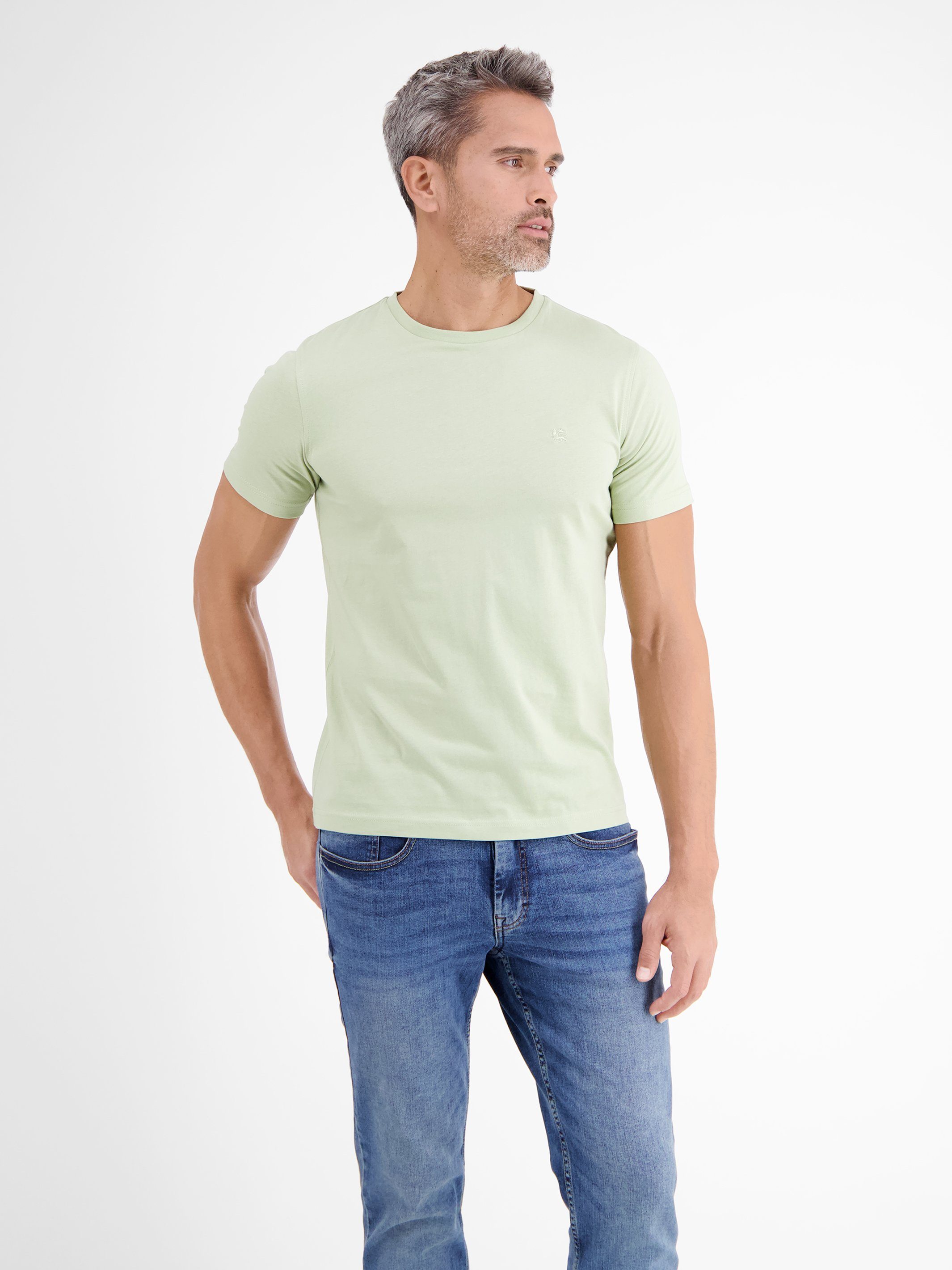 LERROS T-Shirt LERROS T-Shirt mit O-Neck SILVER PINE