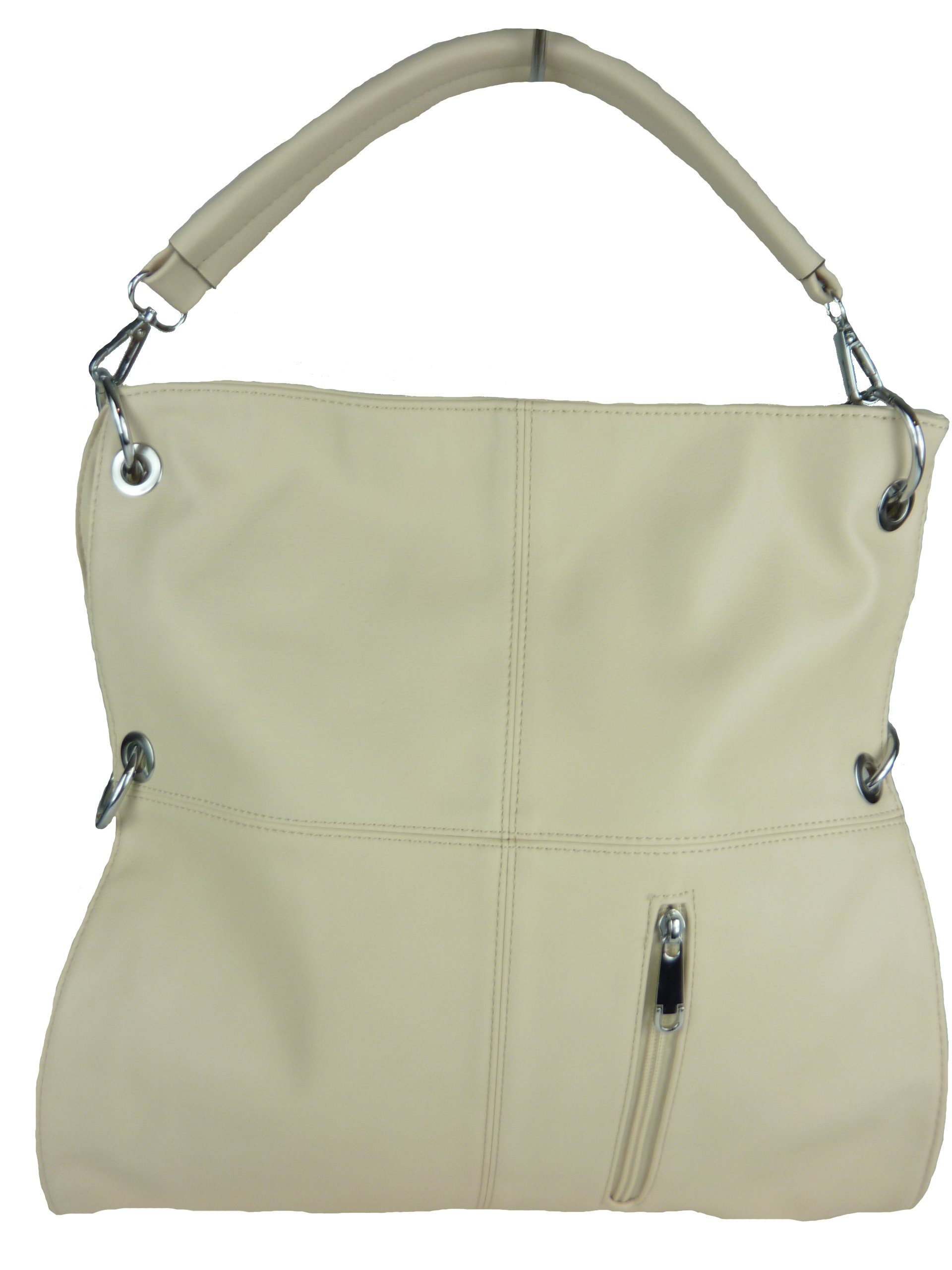 Taschen4life Shopper Damen Handtasche pastell-Farben (Umhängetasche) LY3742, Schultertasche, kurzer & langer Trageriemen