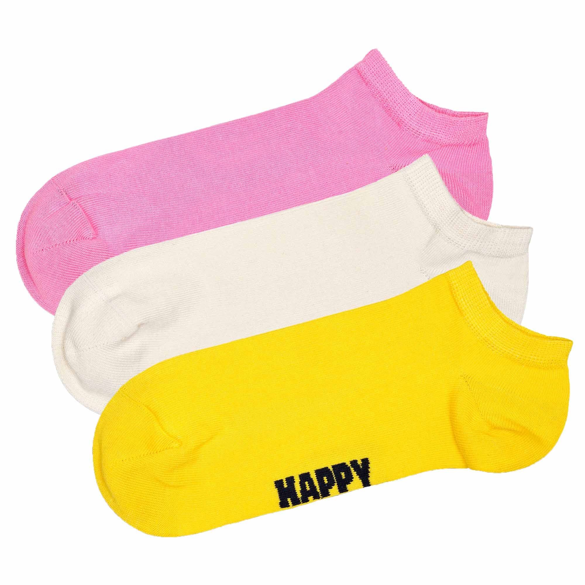 Happy Socks Sneakersocken Unisex Socken 3er Pack Baumwolle (Packung, 3er Pack)