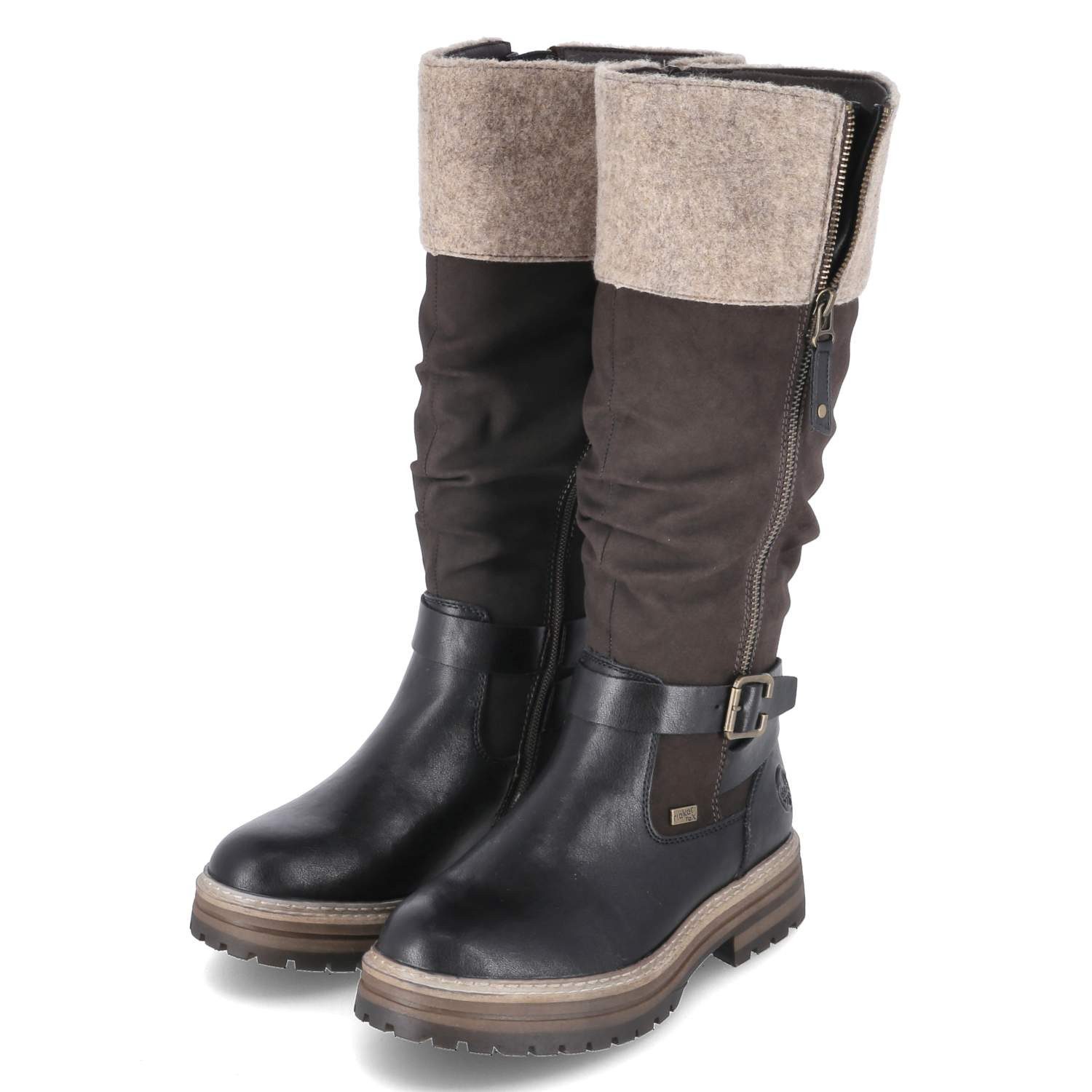 Rieker Rieker 93092-90 Damen Textil & Synthetik schwarz Winterstiefel günstig online kaufen