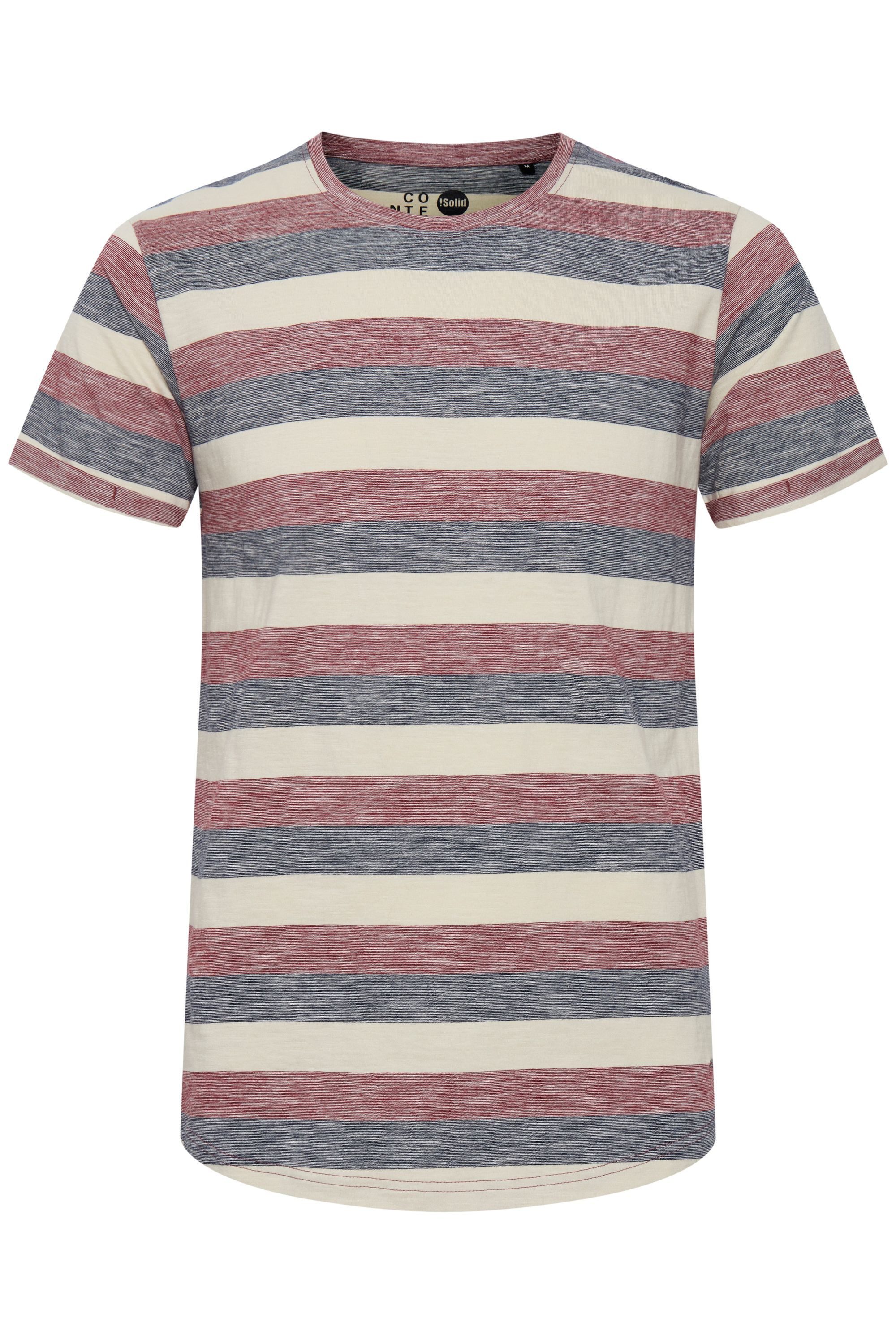 !Solid Rundhalsshirt SDThicco Kurzarmshirt mit Streifen