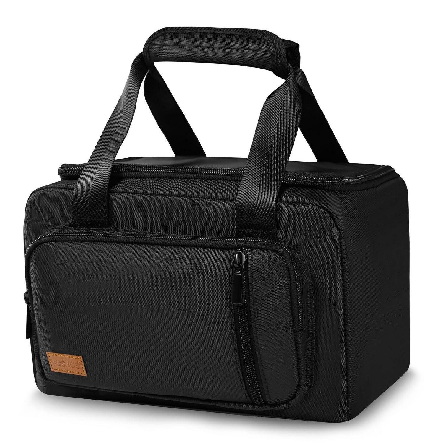 LuxusKollektion Kühltasche Lunchtasche faltbar isoliert 8 l schwarz