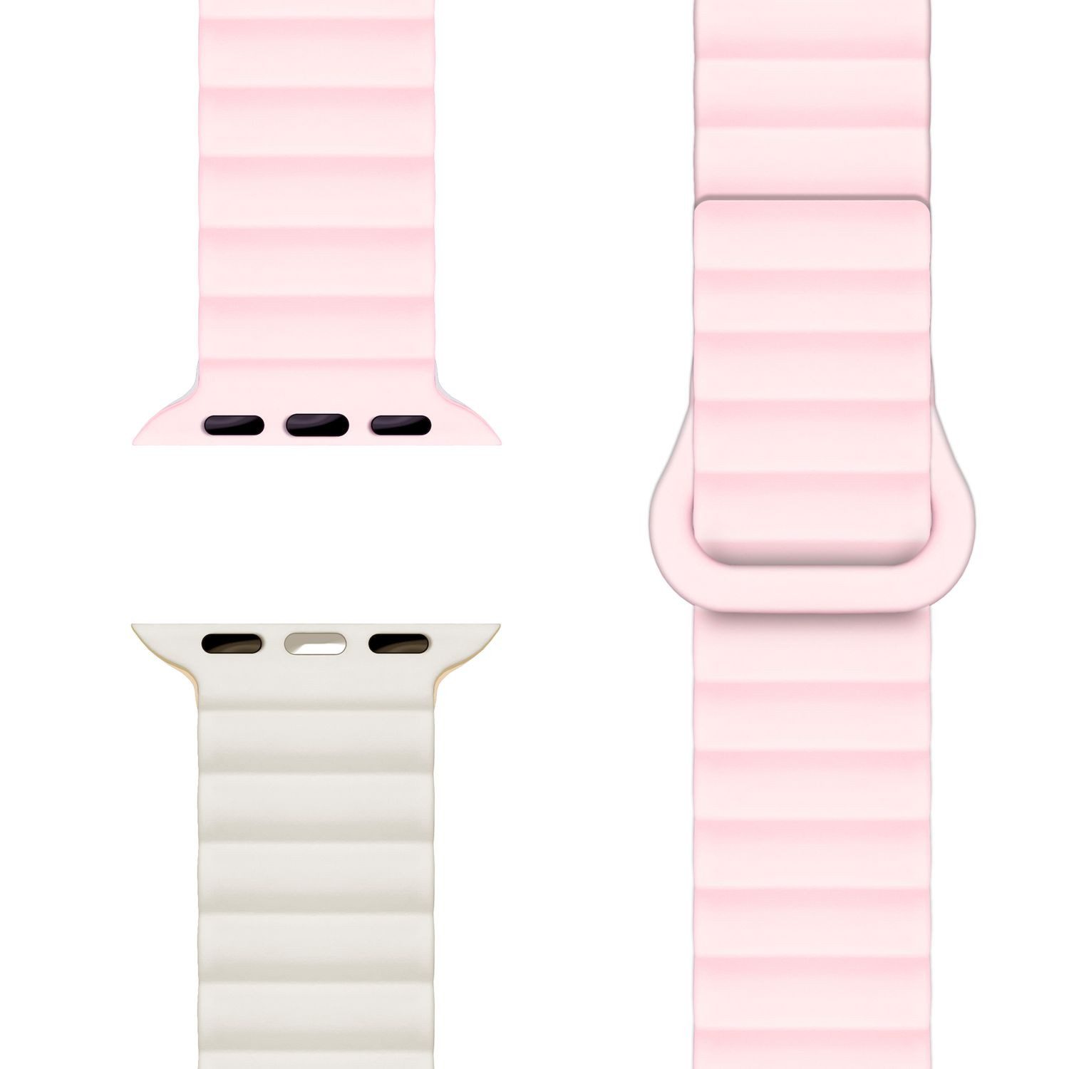 Nalia Smartwatch-Armband Apple Watch 38mm/40/41/42(Serie 10/11), Magnetisches Silikon Ersatzband / für Sport Fitness Uhr / Atmungsaktiv