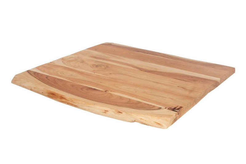SAM® Tischplatte »Johann«, aus Akazienholz massiv, naturfarben, lackiert, Baumkanten-Platte für Heimwerker, geeignet für Arbeitsplatten, Tische & Fensterbretter