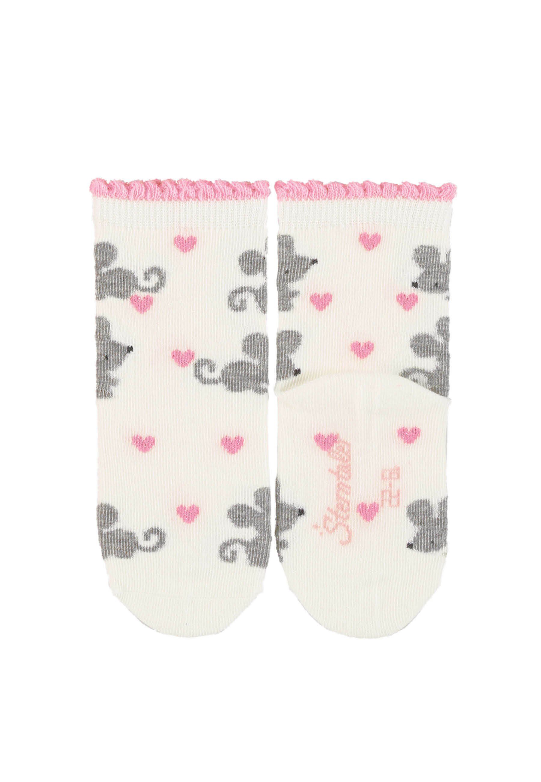 Sterntaler® Feinsöckchen Socken 3er-Pack Katze (3-Paar, 3er-Pack) Socken 3er-Pack hoher Baumwollanteil, süße Motive, weich & elastisch