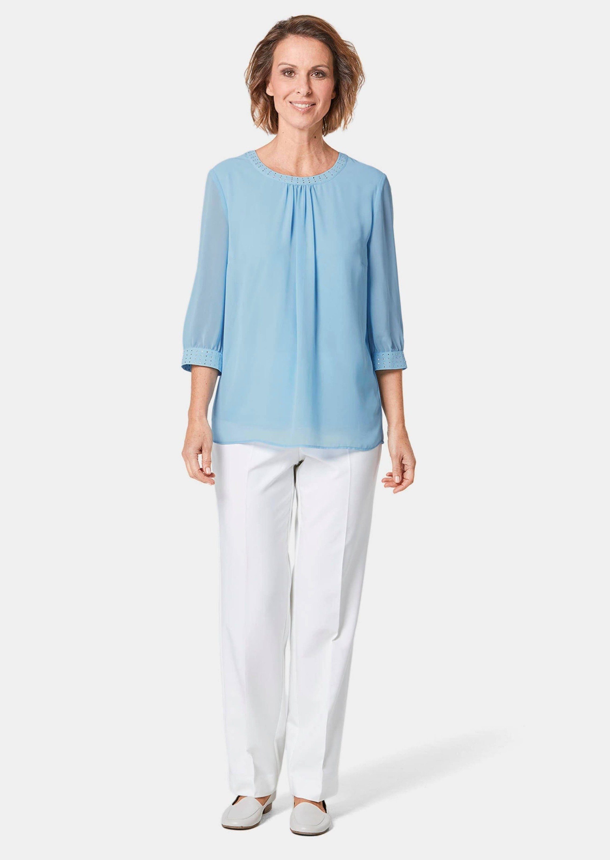 GOLDNER Langarmbluse Bluse aus leichtem Chiffon günstig online kaufen