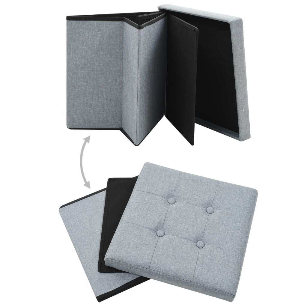 vidaXL Hocker Hocker mit Stauraum Hellgrau günstig online kaufen