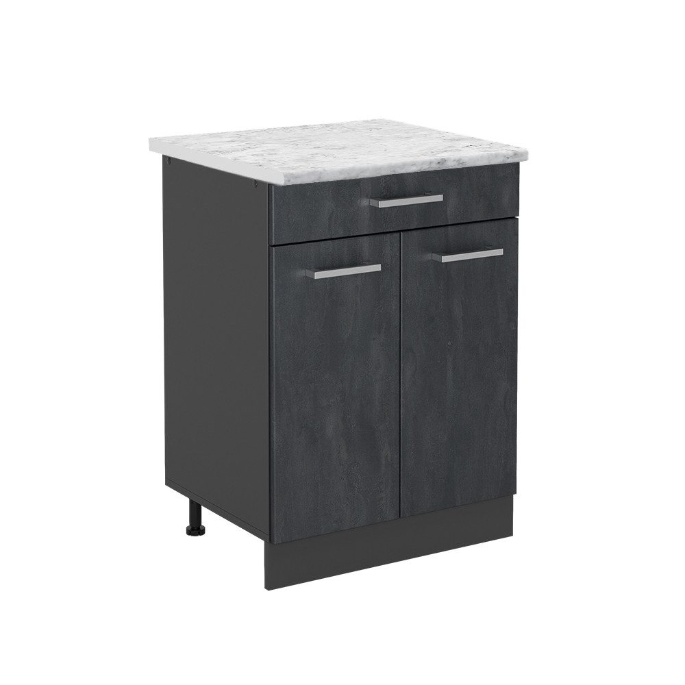 Vicco Unterschrank R-Line, Schwarz Beton/Anthrazit, 80 günstig online kaufen