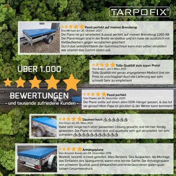 Tarpofix® Schutzplane Anhänger Flachplane 207,5 x 114 cm inkl. Planensei, randverstärkte Anhängerplane Abdeckplane - u.a. passend für Stema OPTI FT & Pongratz LPA / EPA Modelle