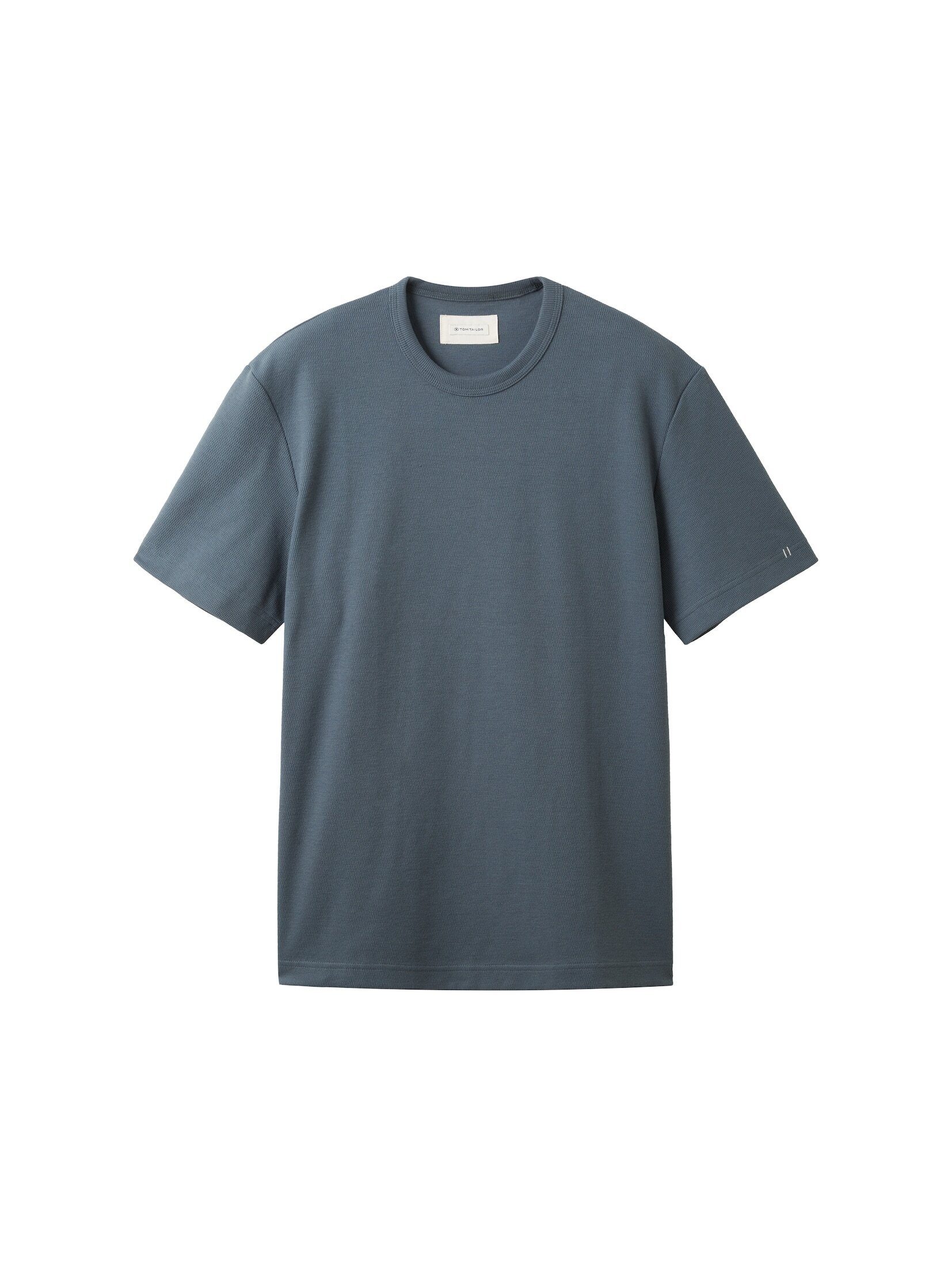 TOM TAILOR T-Shirt dark Struktur mit T-Shirt teal dusty