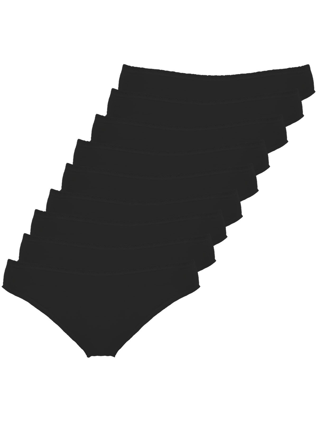 Hüftslip 9er Pack Damen Midislip Baumwolle