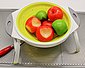JOKA international Küchensieb »Faltbares Silikonsieb mit Standfuß Farbe im Zufallsprinzip«, Silikon, Bild 2