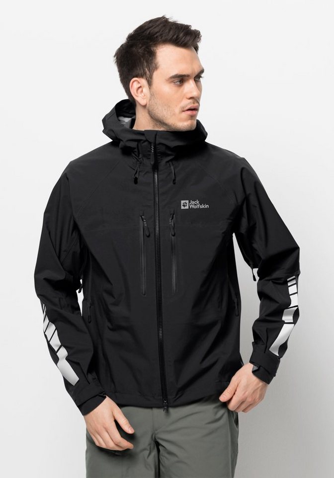 Jack Wolfskin Fahrradjacke MOROBBIA 3L JKT M, Mit Reißverschlüssen unter  den Armen