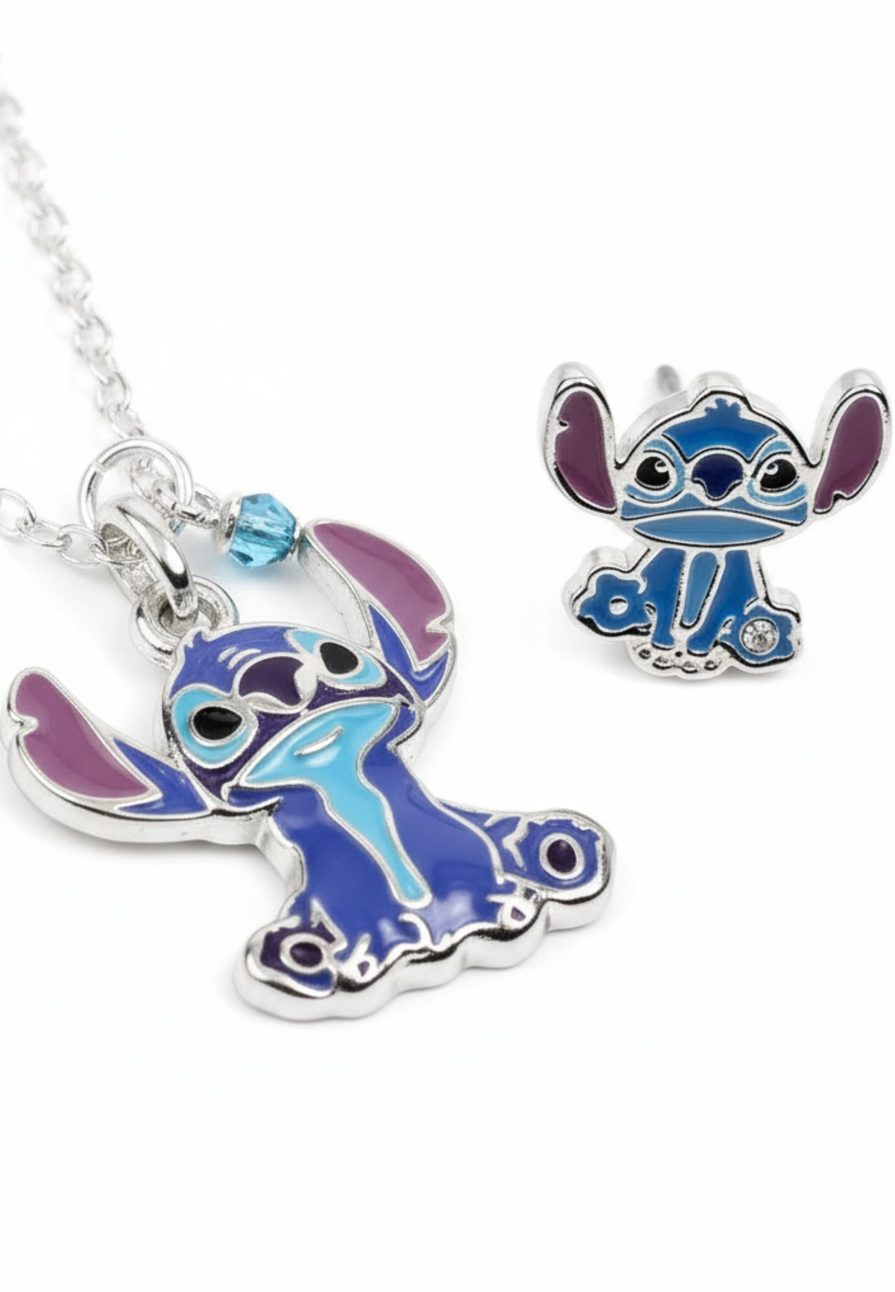Disney Paar Ohrstecker STITCH – Ohrringe & Halskette Set – Beschichtetes Messing (Set) – Bild 4 von 5