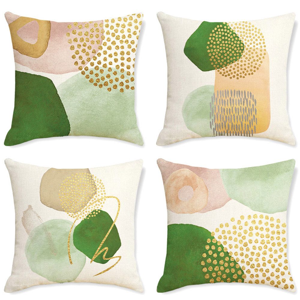 FELIXLEO Kissenbezüge Kissenbezüge 4er Set Kunst Kissenbezug 45x45cm Dekoki günstig online kaufen