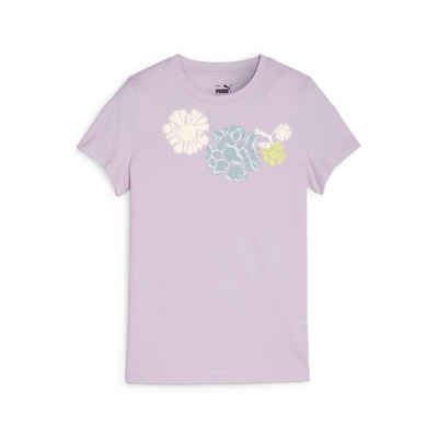 PUMA T-Shirt CLASSICS SNFLR T-Shirt mit Logo Mädchen