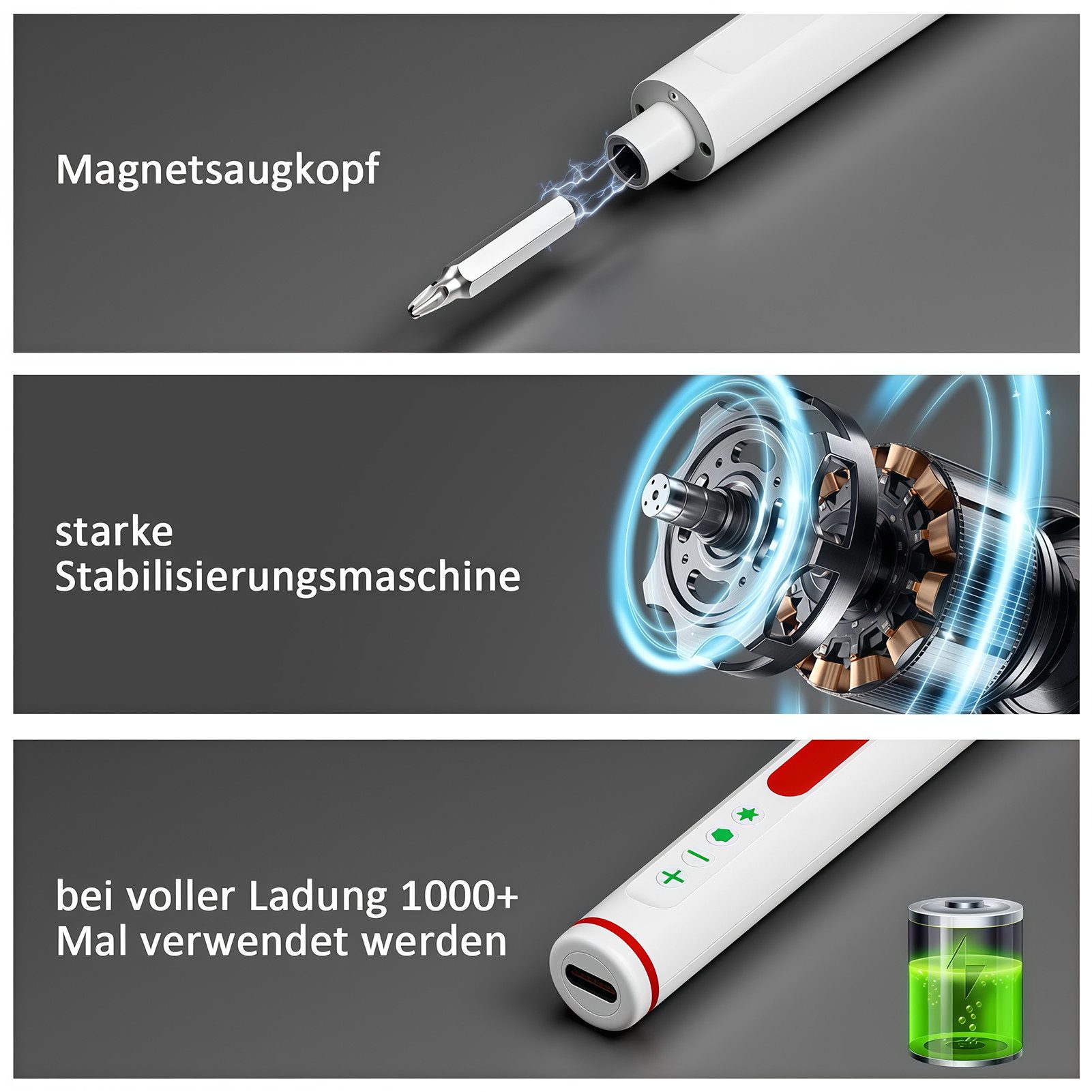 MOPUEA Akku-Schrauber Mini-Elektroschraubendreher-Set, kabellos aufladbar, günstig online kaufen