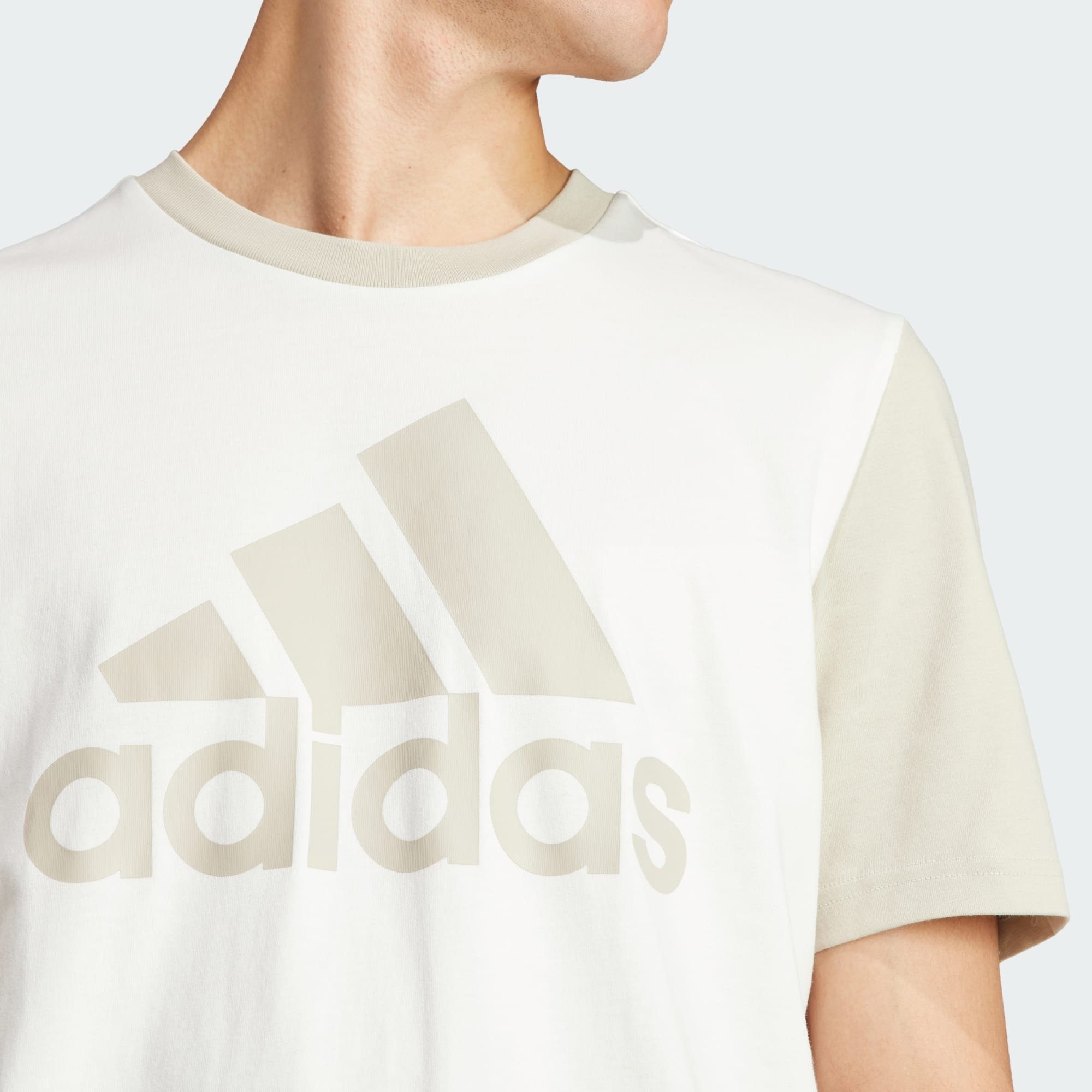 Sportswear adidas White BIG SINGLE T-Shirt LOGO JERSEY ESSENTIALS Off T-SHIRT