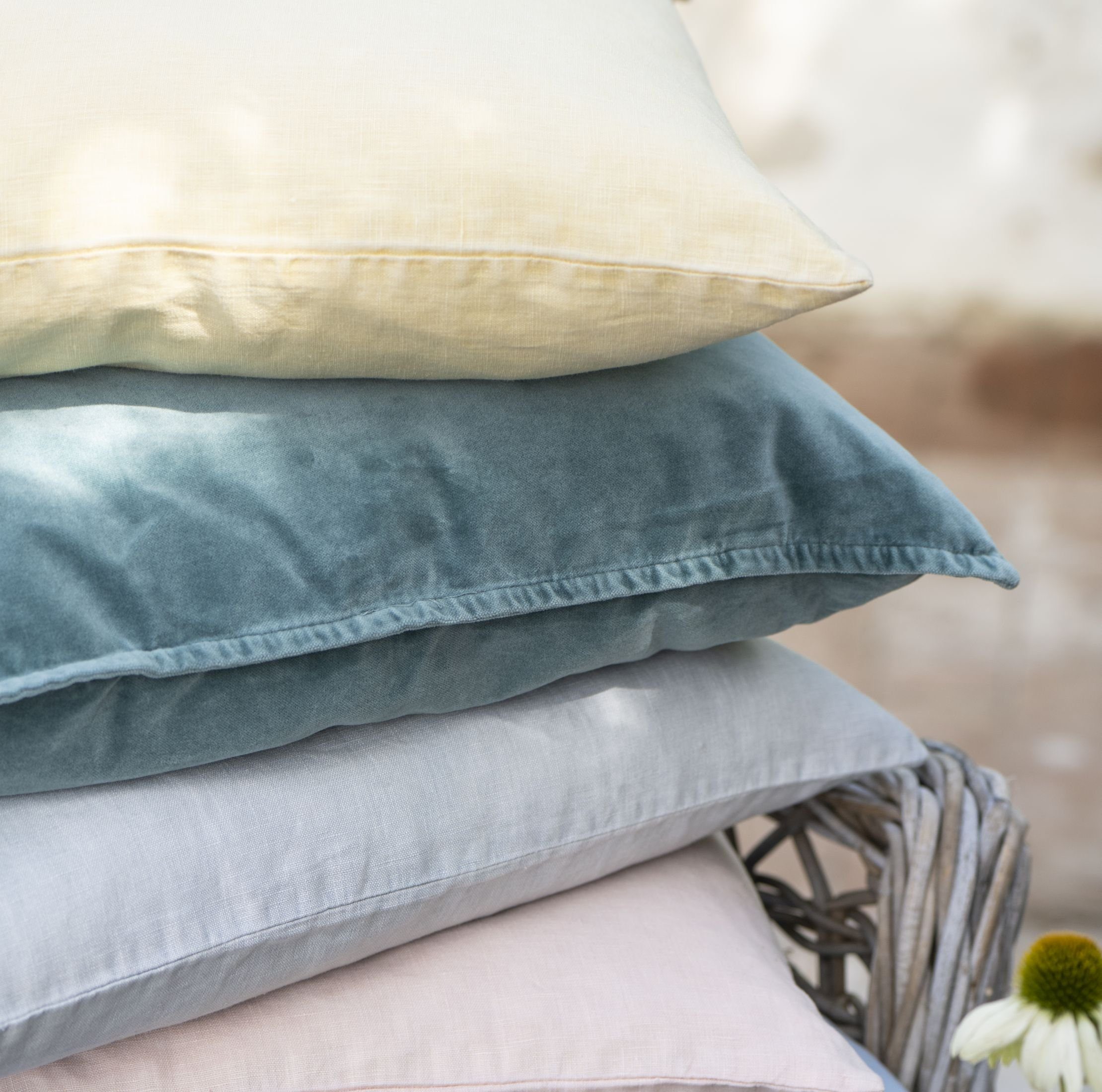 Ib Laursen Kissenhülle Kissenbezug Kissenhülle Samt Velour Smaragdgrün Grün günstig online kaufen