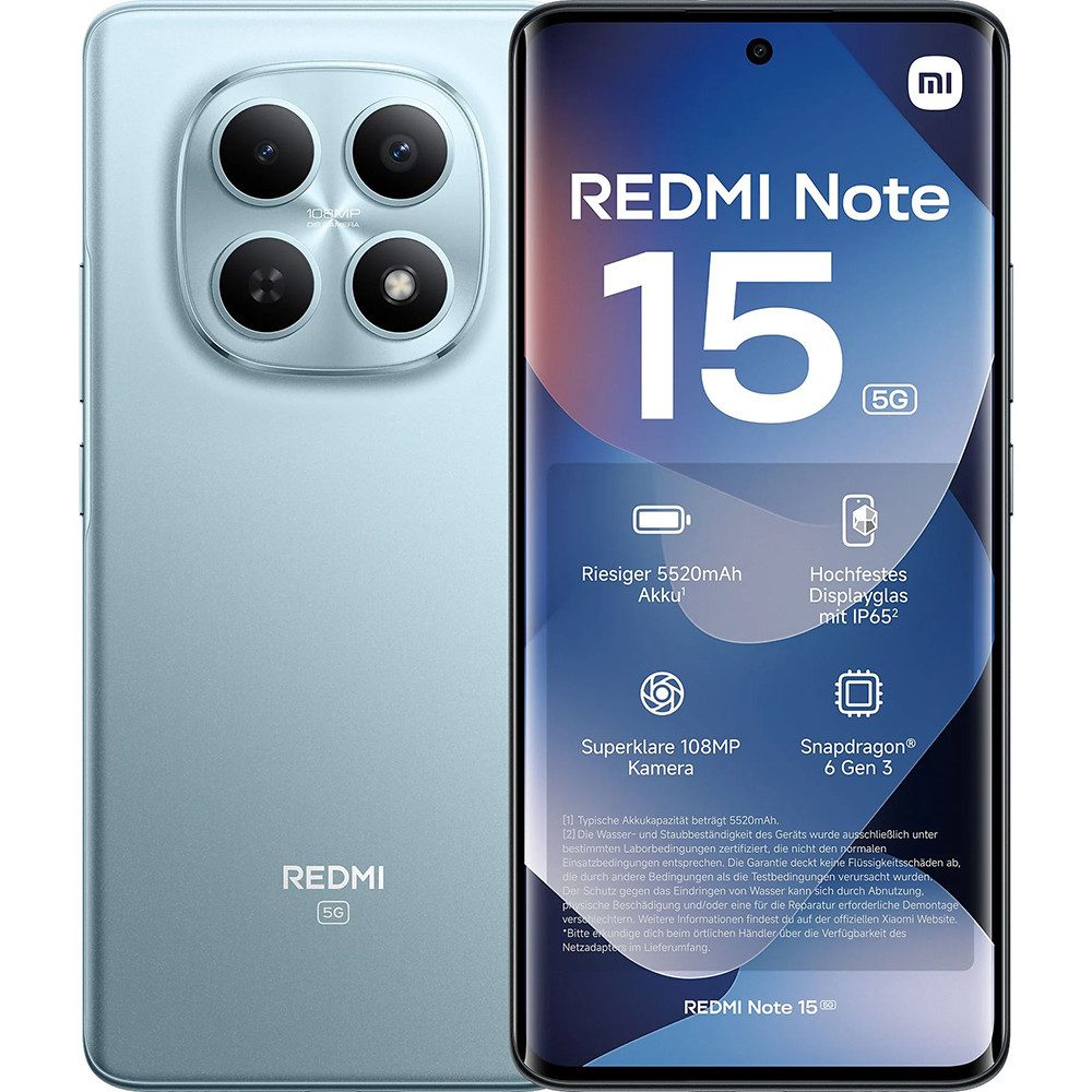 Xiaomi Redmi Note 15 5G 8+256GB Smartphone Handy (108 MP Kamera)