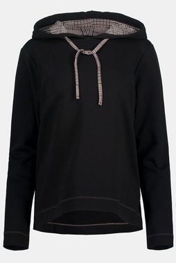 Gina Laura Sweatshirt Hoodie Sweater Kapuze Schmucknähte Langarm