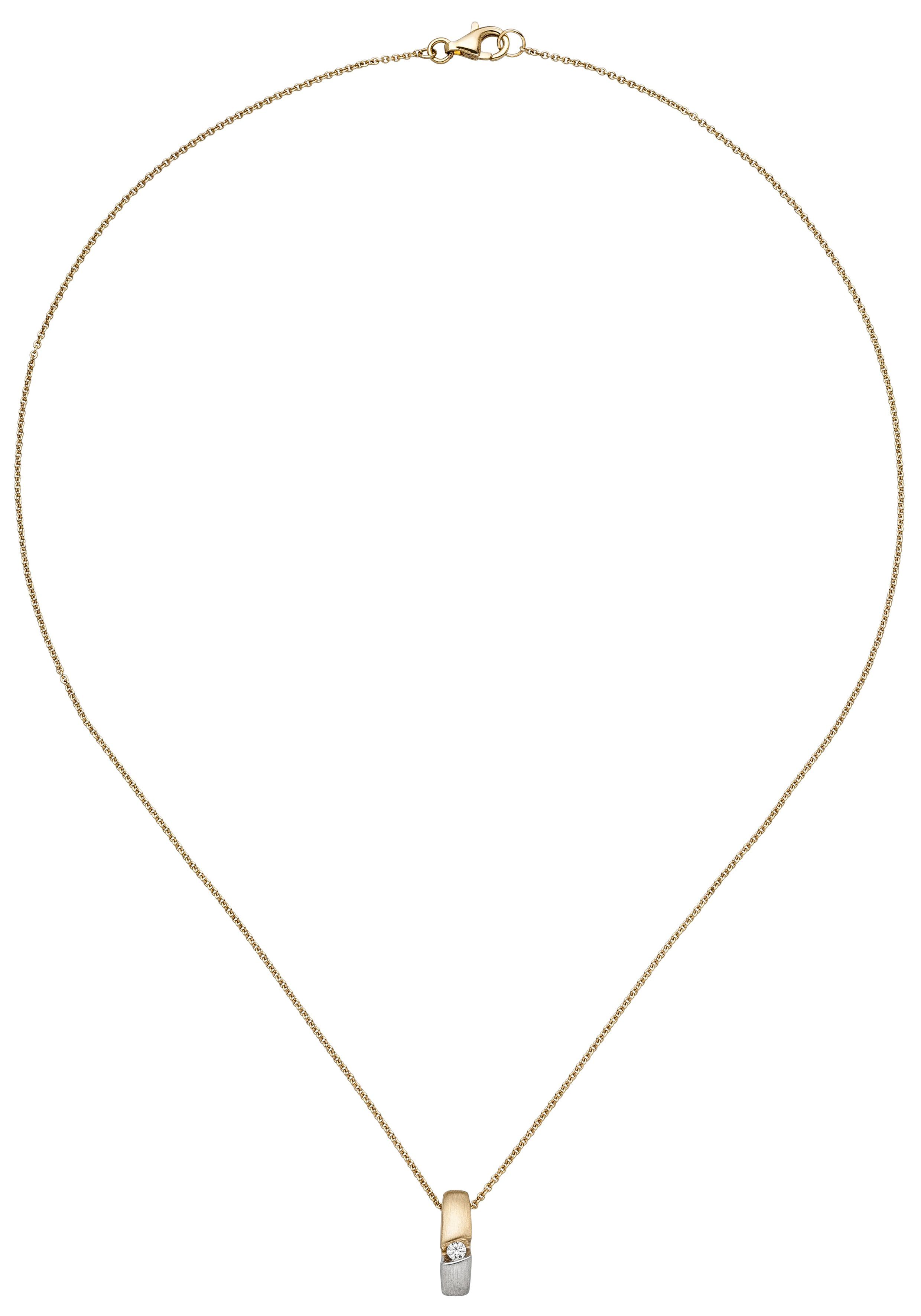 JOBO Kette mit Anhänger, 585 Gold bicol...