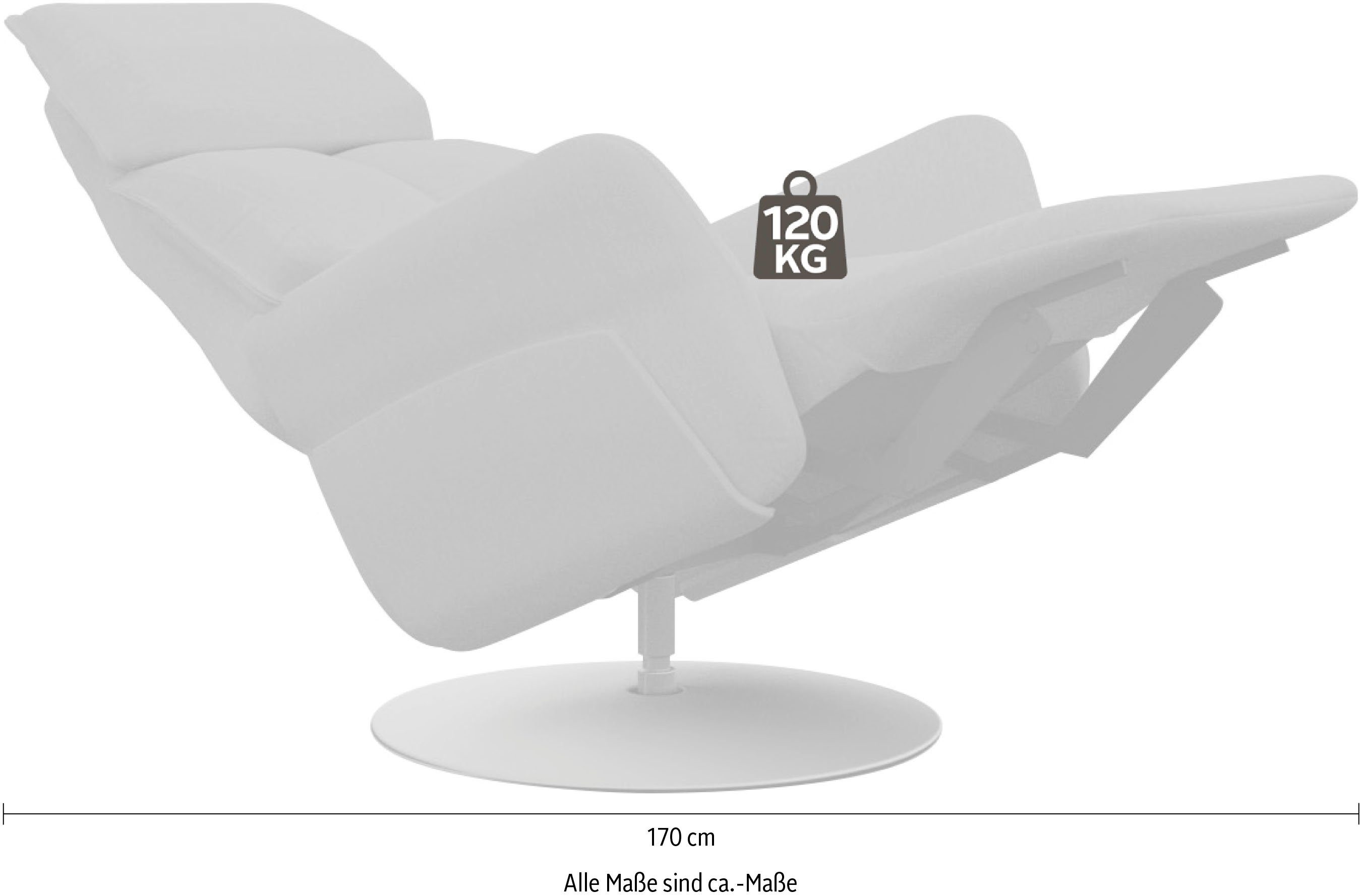 in 1 ADA 185cm, optional Thimo, Relaxsessel mit L, verstellbar, trendline Liegefläche XBO Aufstehhilfe weiß Größe