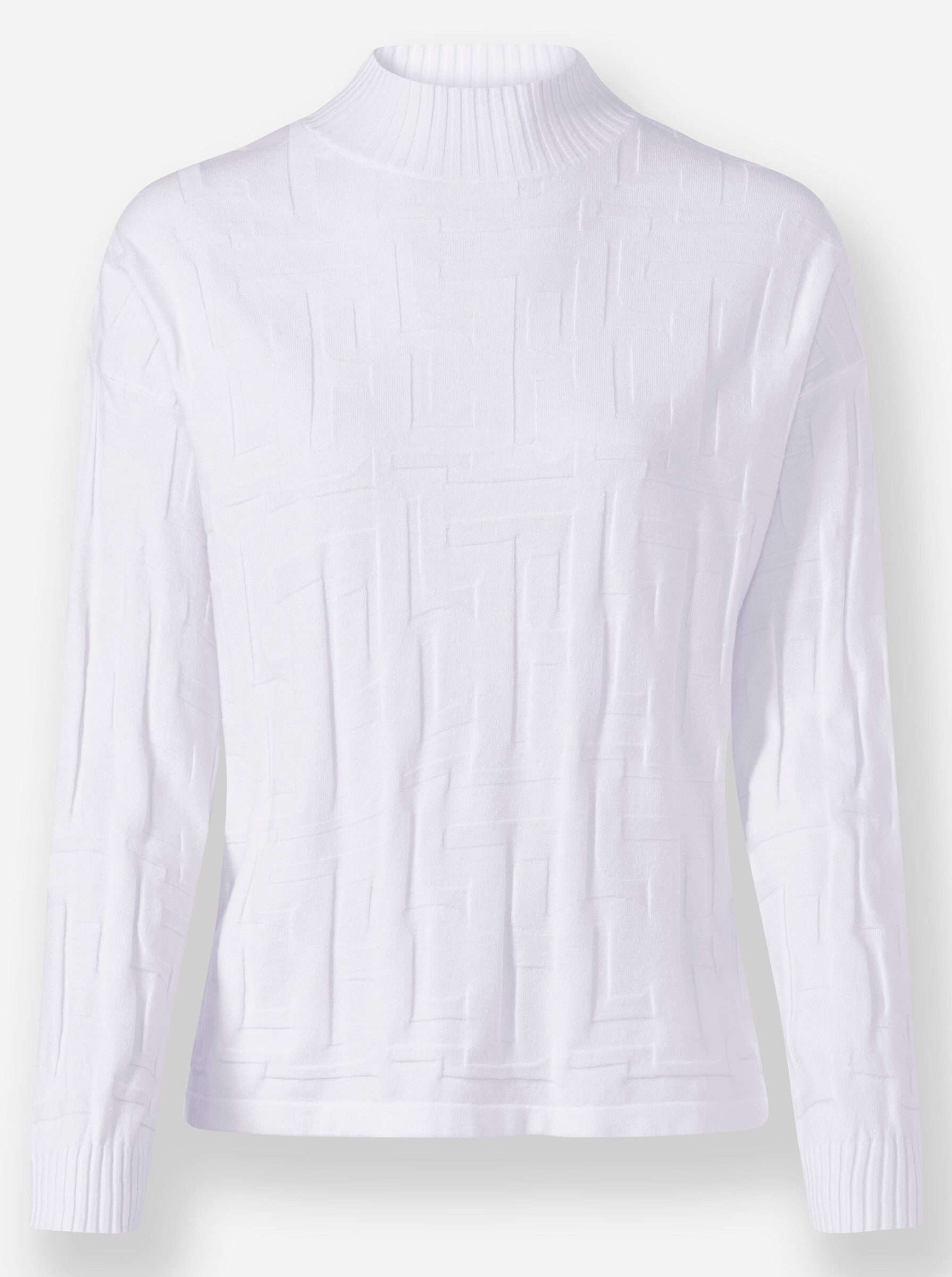 Strickpullover Jacquard-Pullover Langarm Jacquard