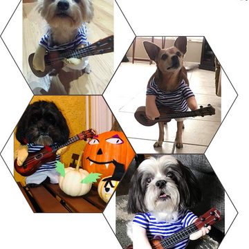GelldG Hundekostüm Haustier, Gitarren Kostüm, Hundekostüme, Halloween, Weihnachten Outfit