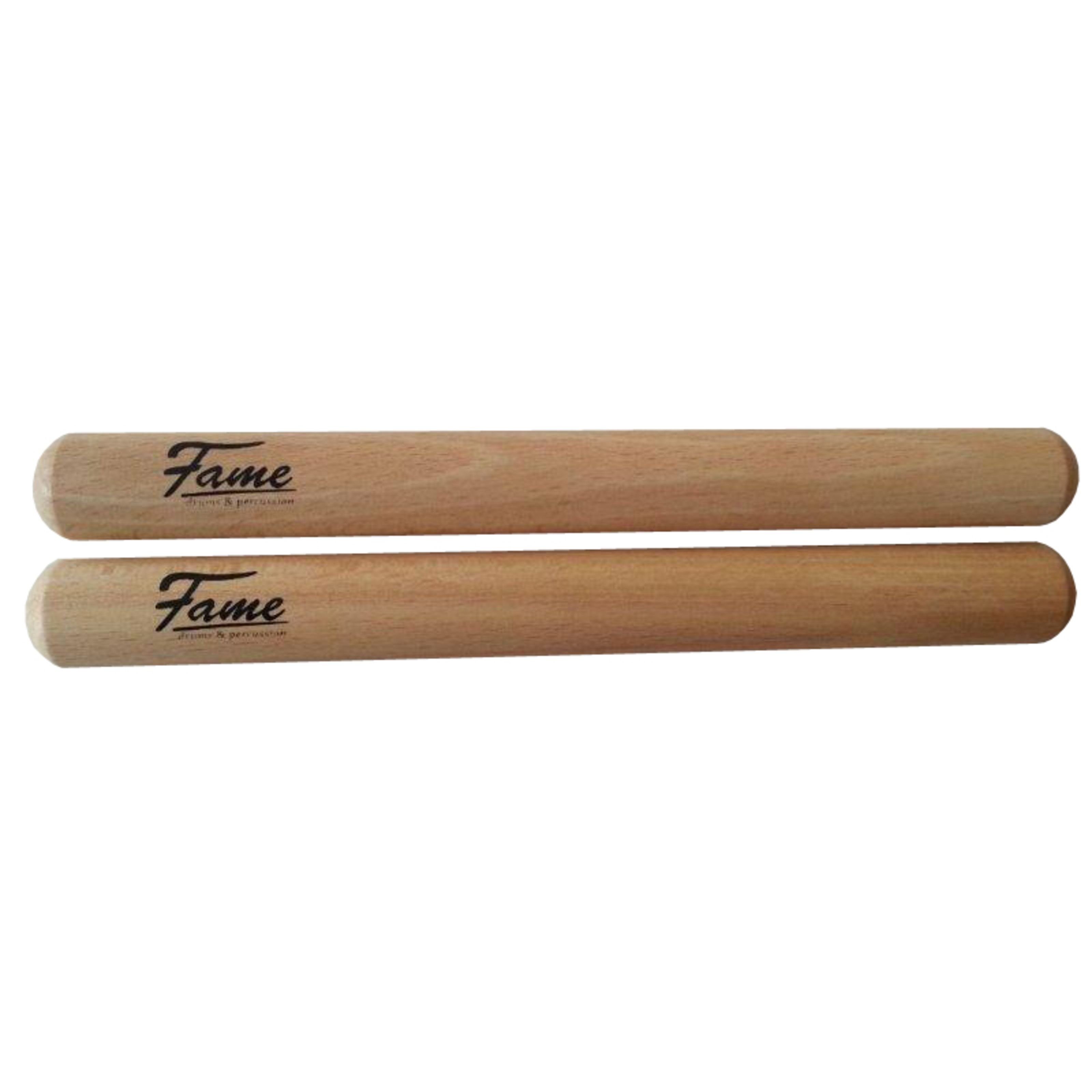 FAME Claves,FC-M Claves Buche Klanghölzer aus Buchenholz Ausgewogener Sound Hochwertige Verarbeitung 180 mm x 18 mm, Percussion, Claves, Klanghölzer aus Buchenholz, Claves Buche, Hochwertige Verarbeitung