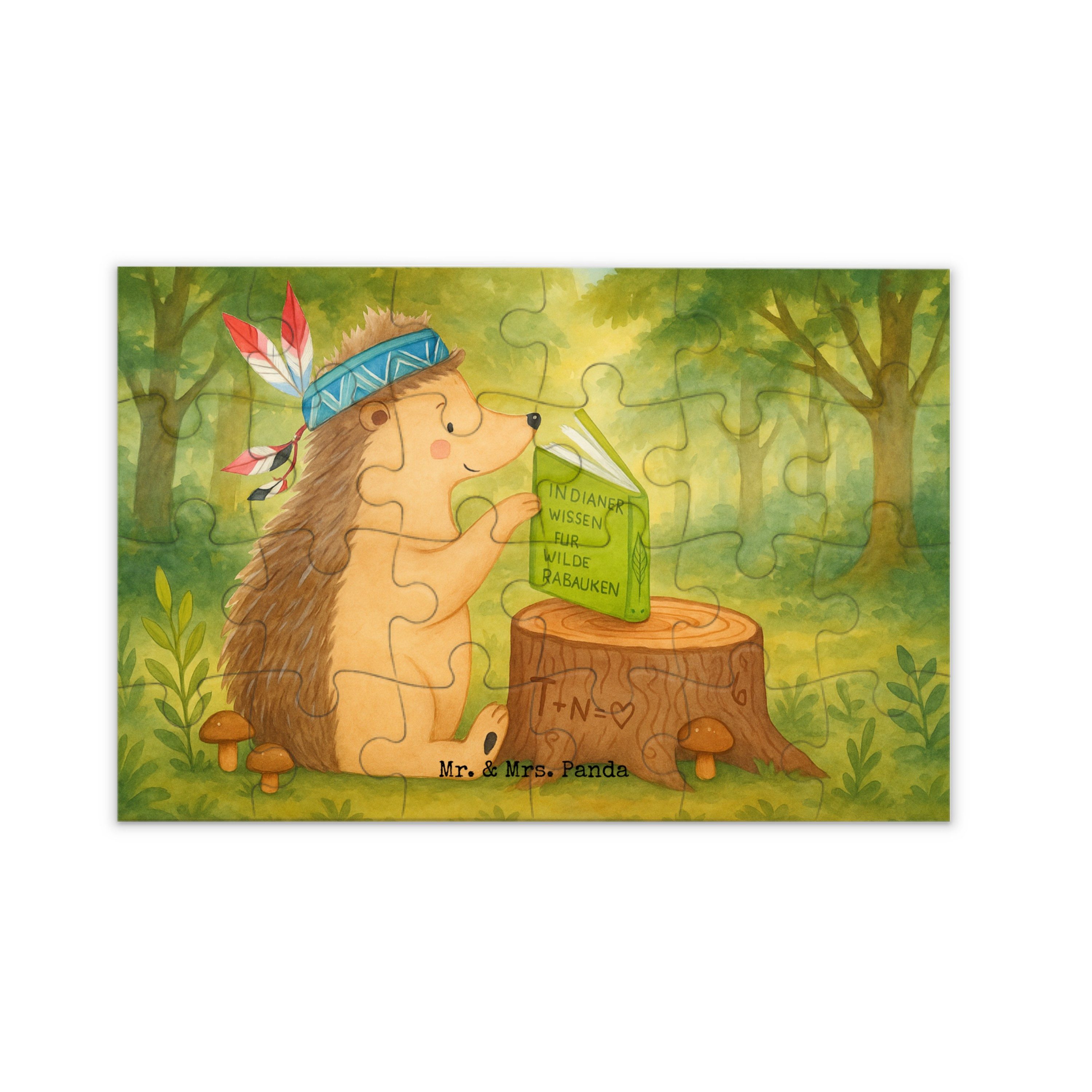 Mr. & Mrs. Panda Puzzle Igel Federschmuck Design, Puzzle 24 Teile, Weiß, 500 Teile, 300, Tier, Puzzleteile