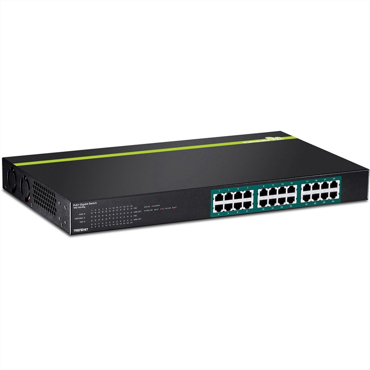 Trendnet TPE-TG240g 24-Port Switch GREENnet Gigabit PoE+ 370W Netzwerk-Switch