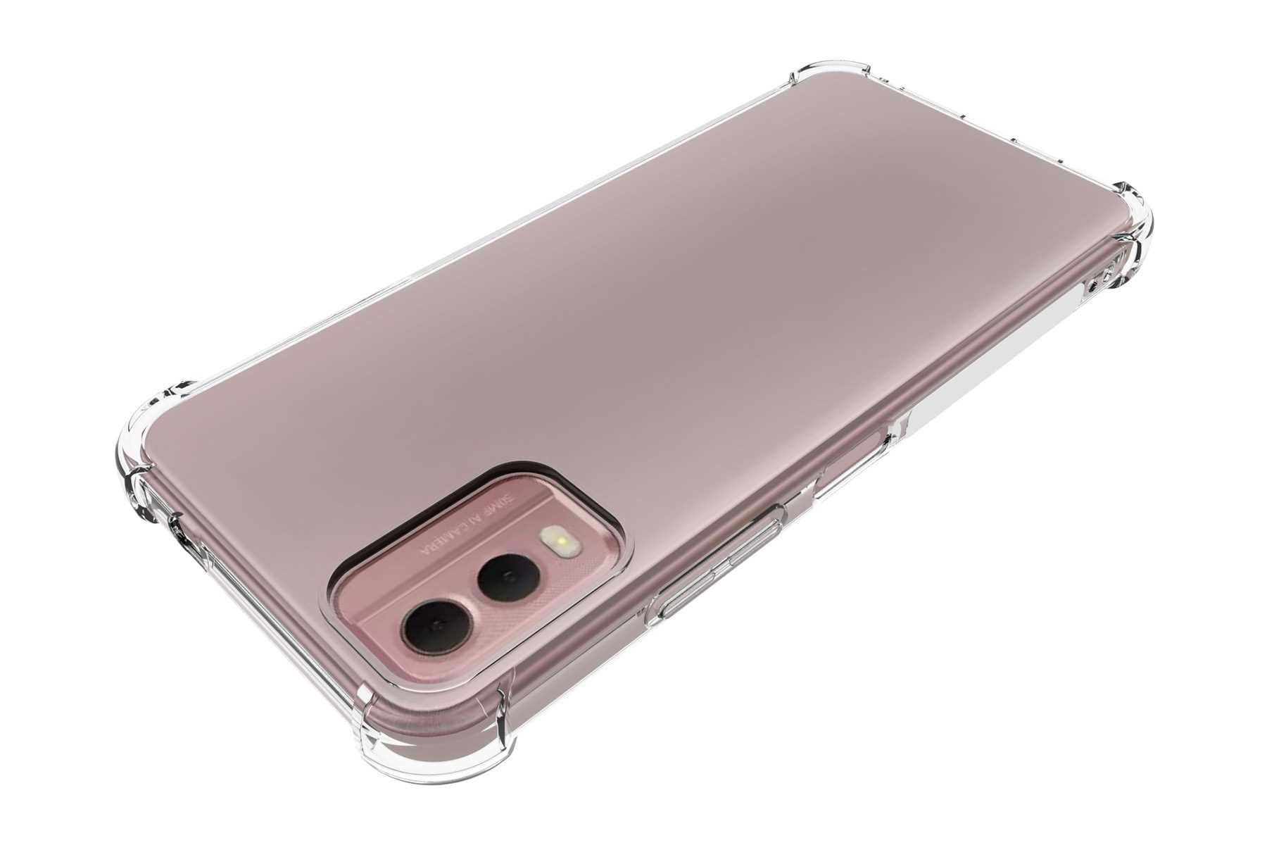 mtb more energy Smartphone-Hülle Clear Armor Case für Nokia C32 4G (6.5), Transparente TPU Schutzhülle Case Backcover mit Anti-Shock Verstärkung