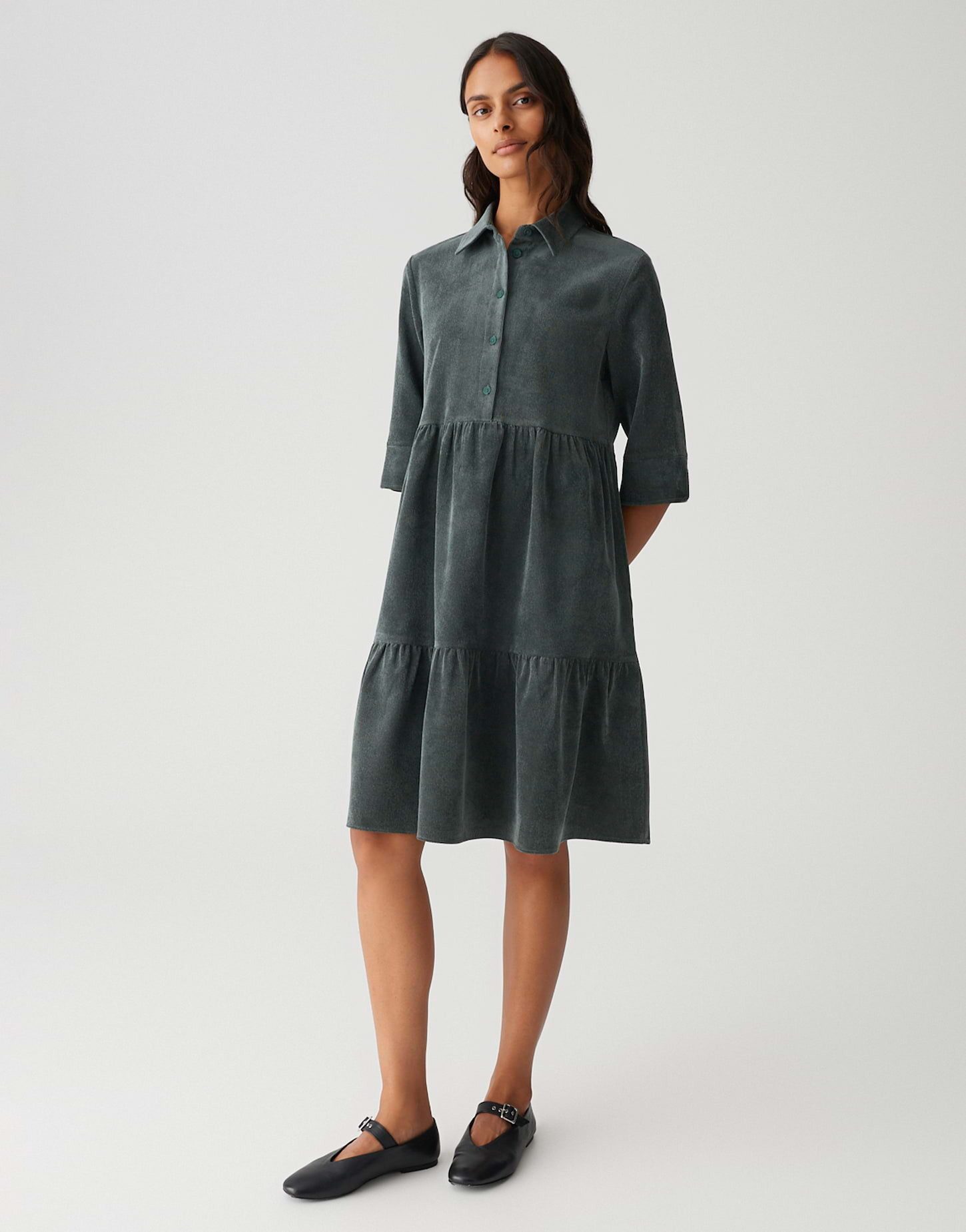 OPUS Cordkleid WISPA aus Feincord WISPA Volantkleid aus Feincord günstig online kaufen