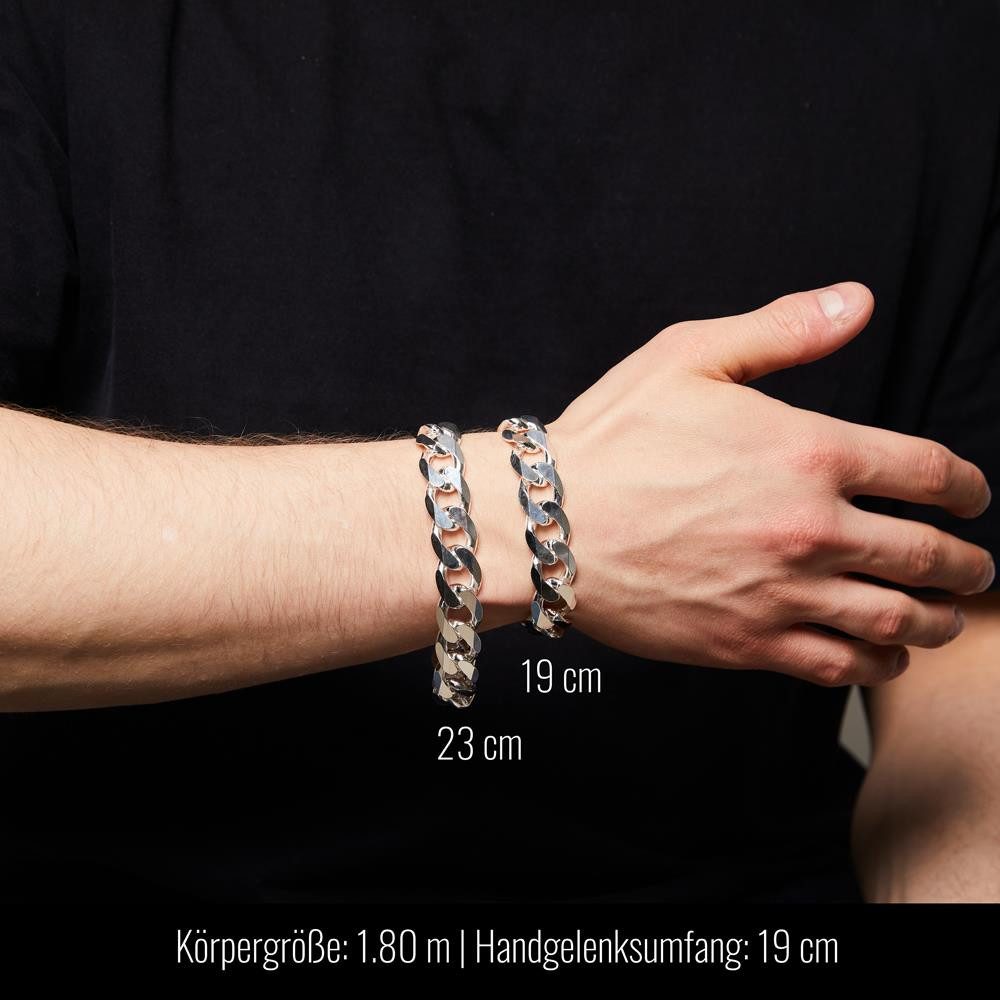 JEWLIX Panzerarmband 925 Silber Panzerarmband 19cm für Herren 15mm PA0150 von JEWLIX