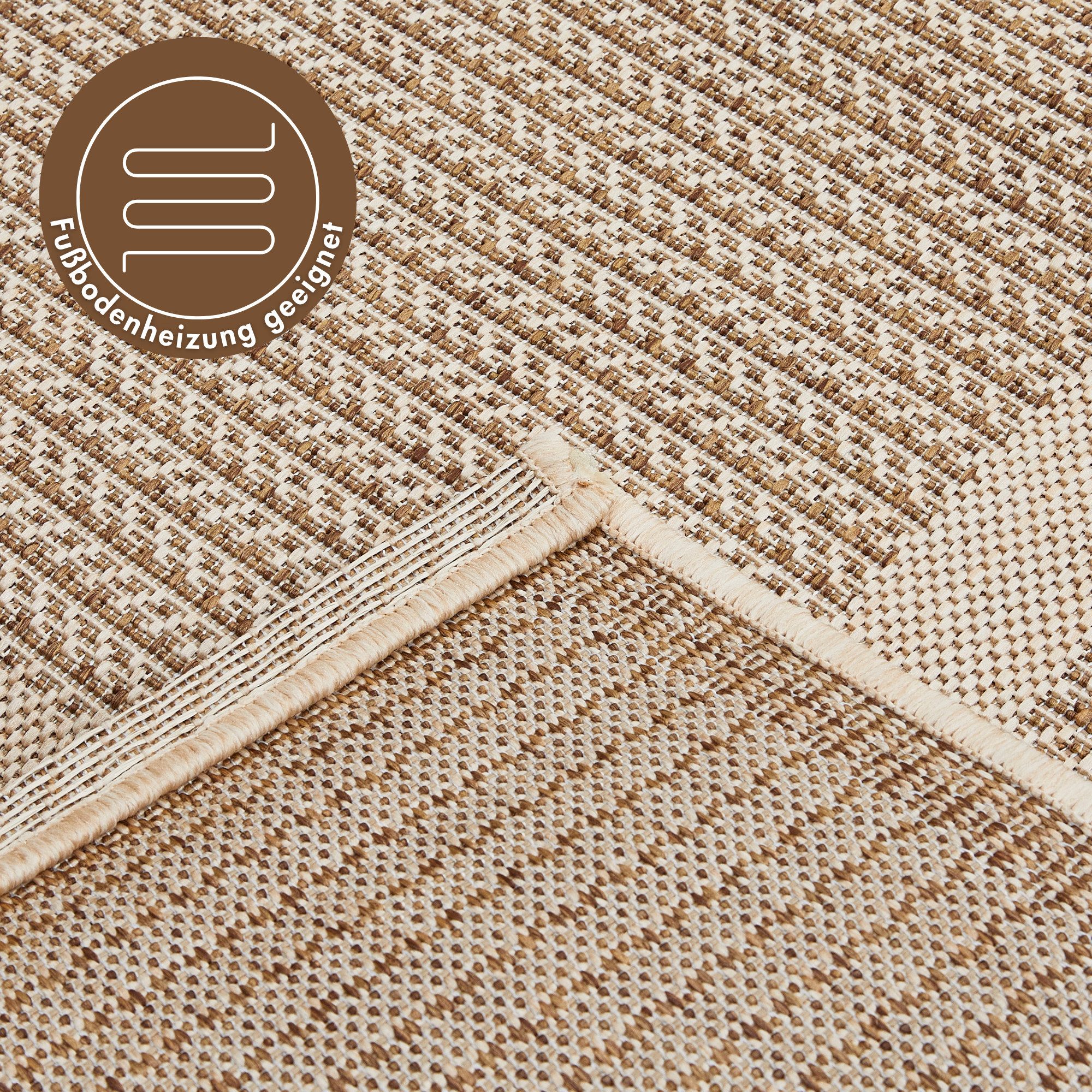 Andiamo Teppich ARIZONA 2, rechteckig, Höhe: 5 mm, Flachgewebe, mit Bordüre, In- und Outdoor geeignet, wetterfest