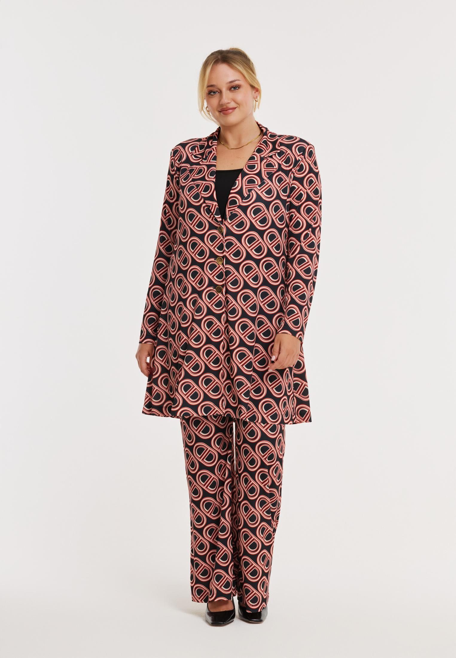 YOEK High-waist-Jeans Damen Hose mit Druck