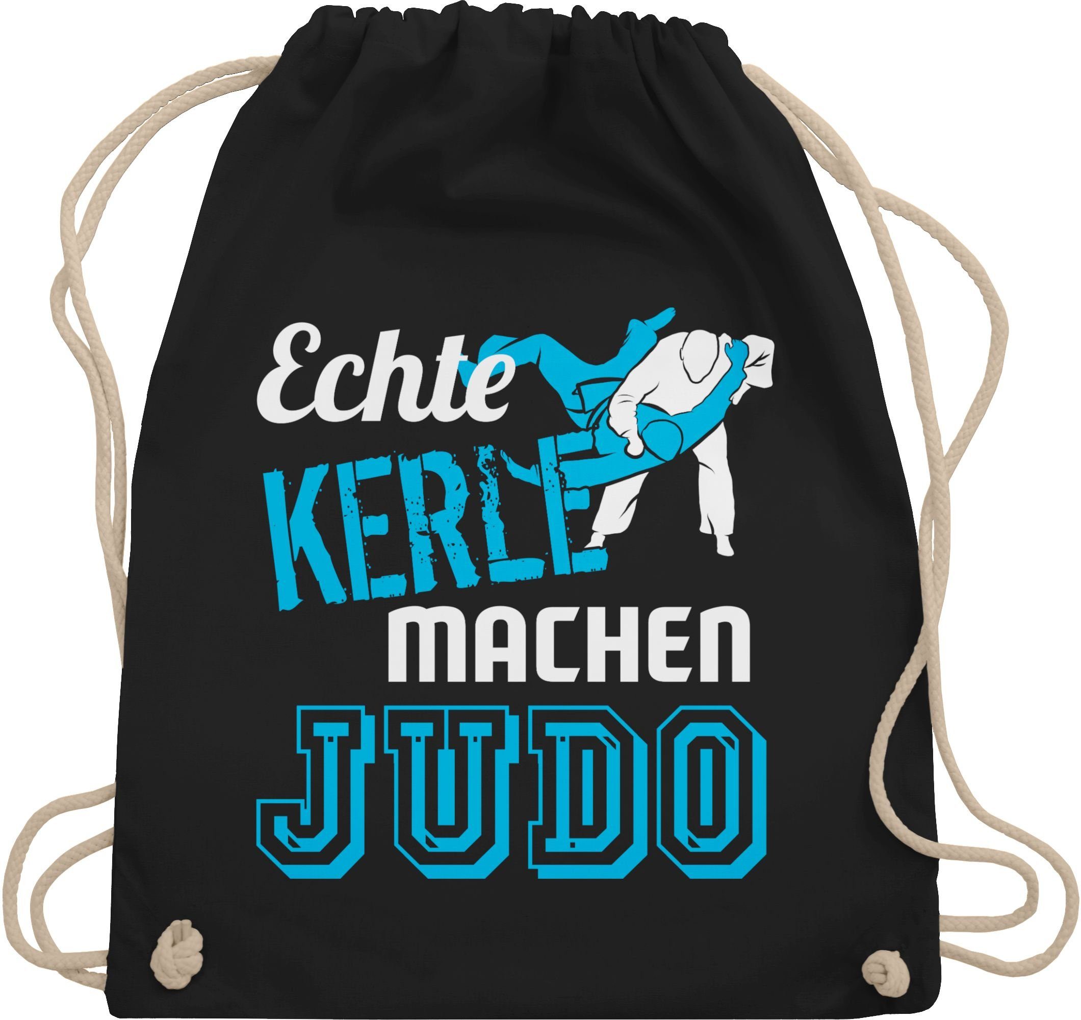 Shirtracer Turnbeutel Echte Kerle machen Judo, Kampfsport