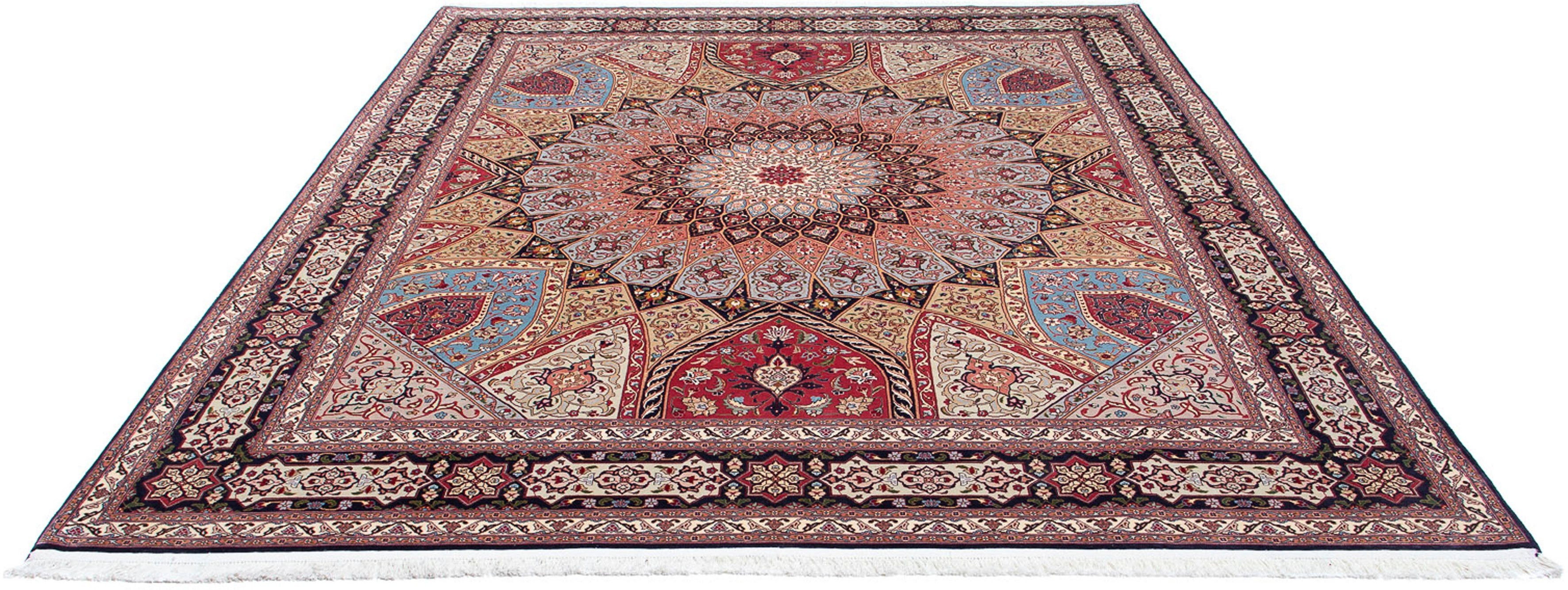 Orientteppich Perser - Täbriz - Royal - 298 x 253 cm - mehrfarbig, morgenland, rechteckig, Höhe: 7 mm, Wohnzimmer, Handgeknüpft, Einzelstück mit Zertifikat
