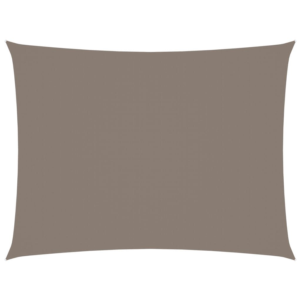 Sonnensegel 4 x 6 m Sonnensegel Oxford-Gewebe Rechteckig 4x6 m Taupe Beschattung