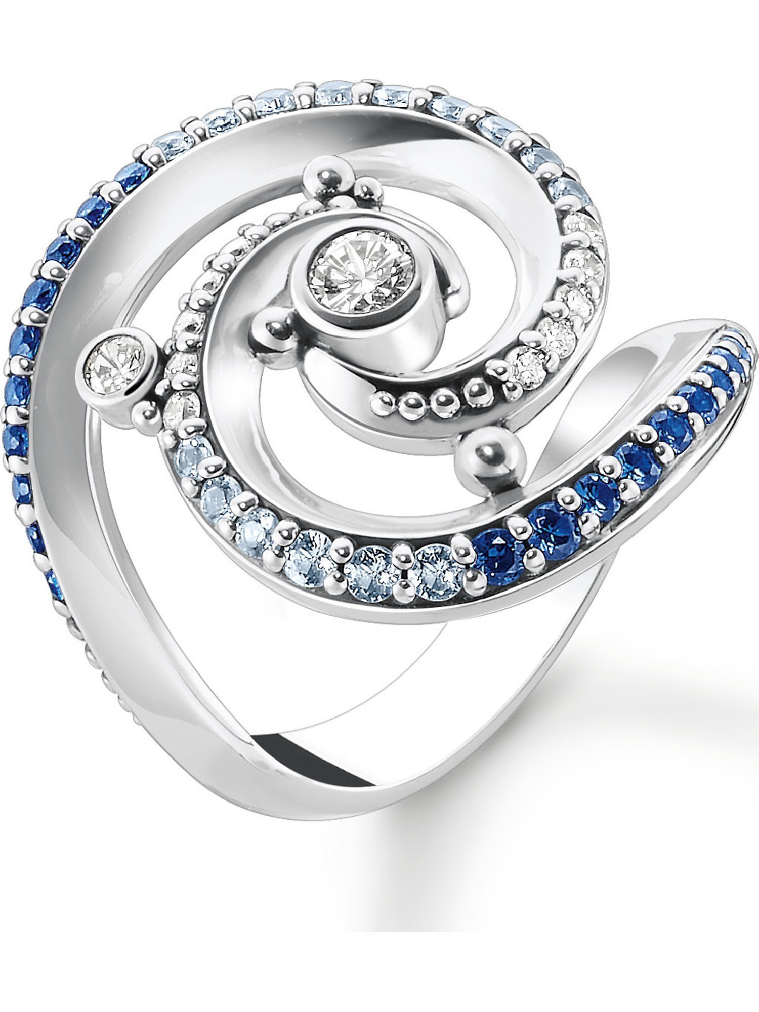 THOMAS SABO Fingerring Thomas Sabo Damen-Damenring 925er Silber Spinell, Spinell, synthetisch