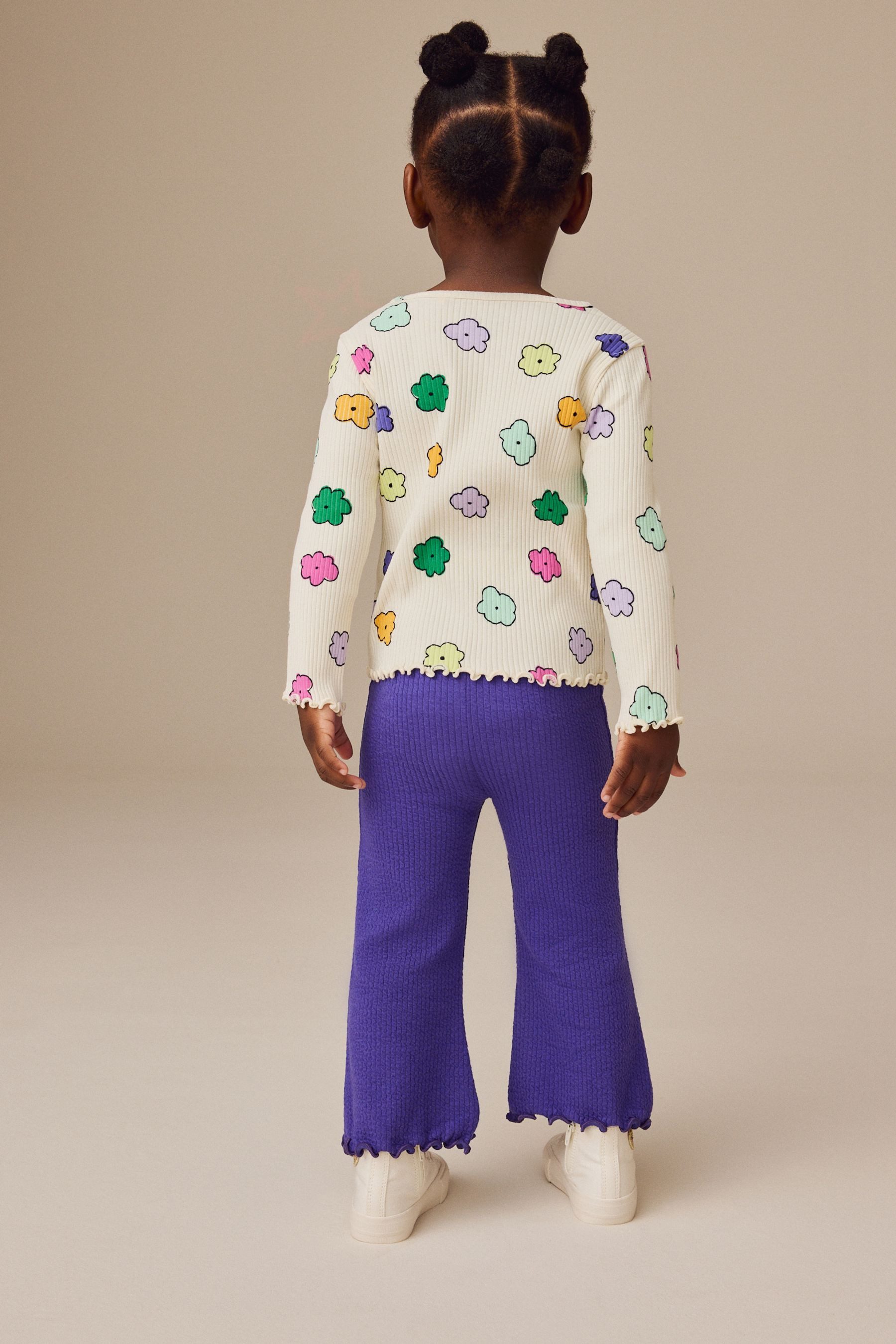 Next Leggings Geripptes Langarm-T-Shirt (1-tlg)