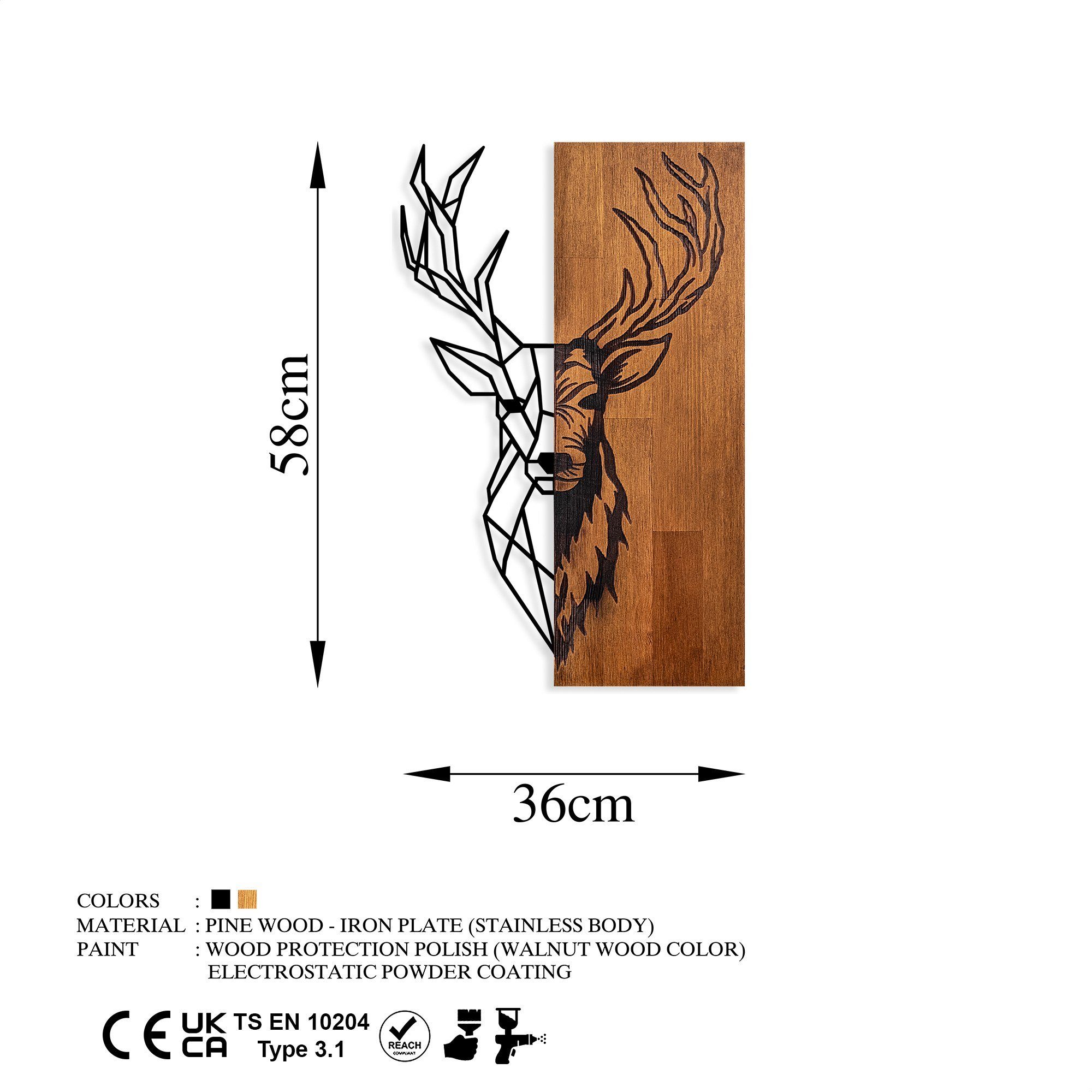 Wallity Wanddekoobjekt 100% WOODEN (Thickness: 3 günstig online kaufen