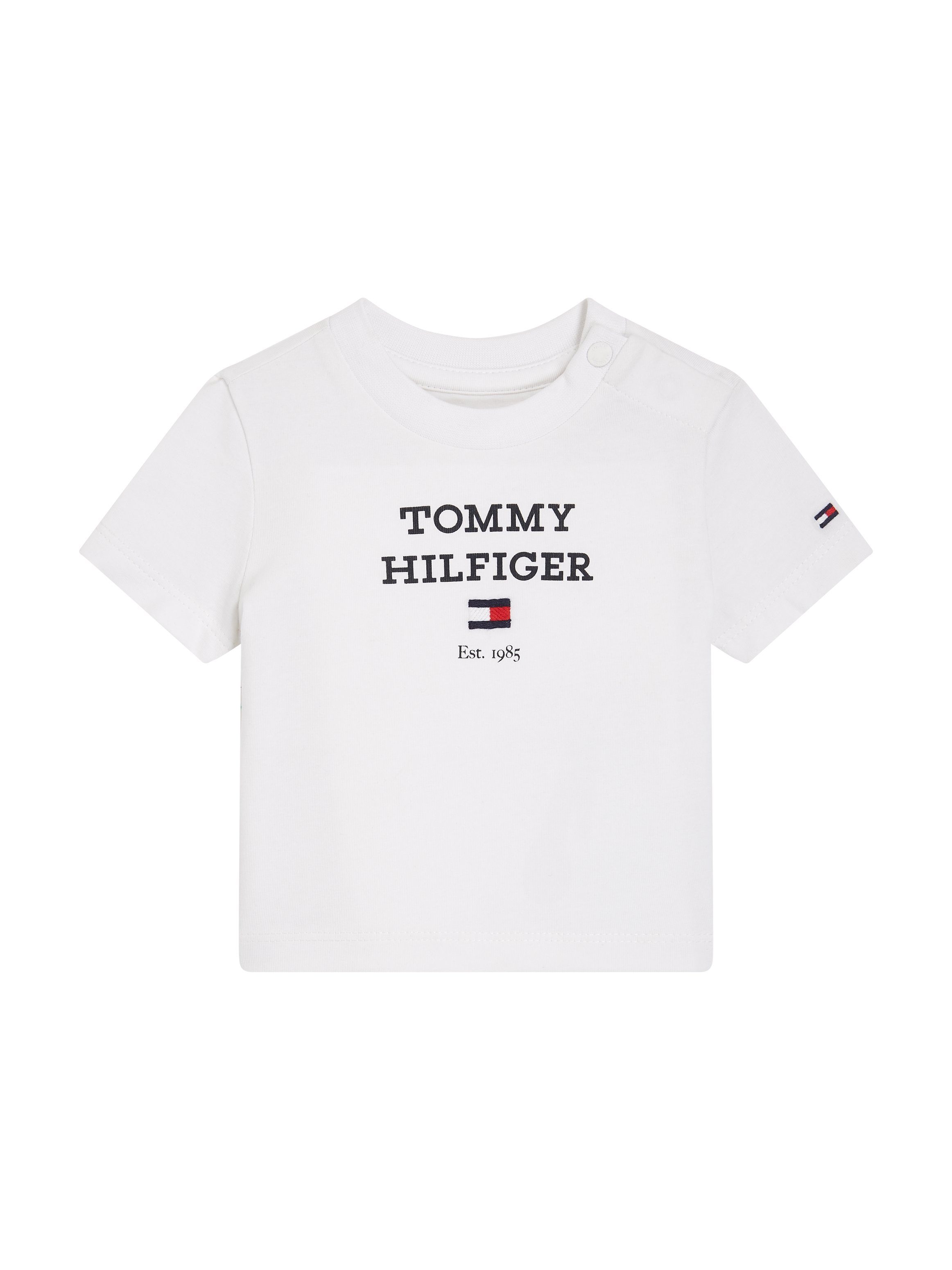Tommy Hilfiger T-Shirt BABY TH LOGO TEE S/S mit großem Logo White