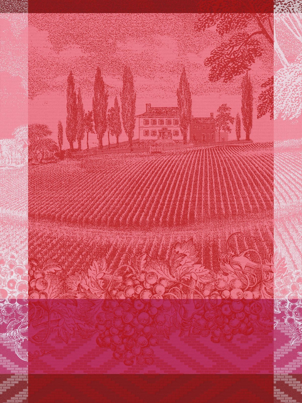 Le Jacquard Francais Geschirrtuch Geschirrtuch Vignoble Raisin 60x80 cm, (1 günstig online kaufen