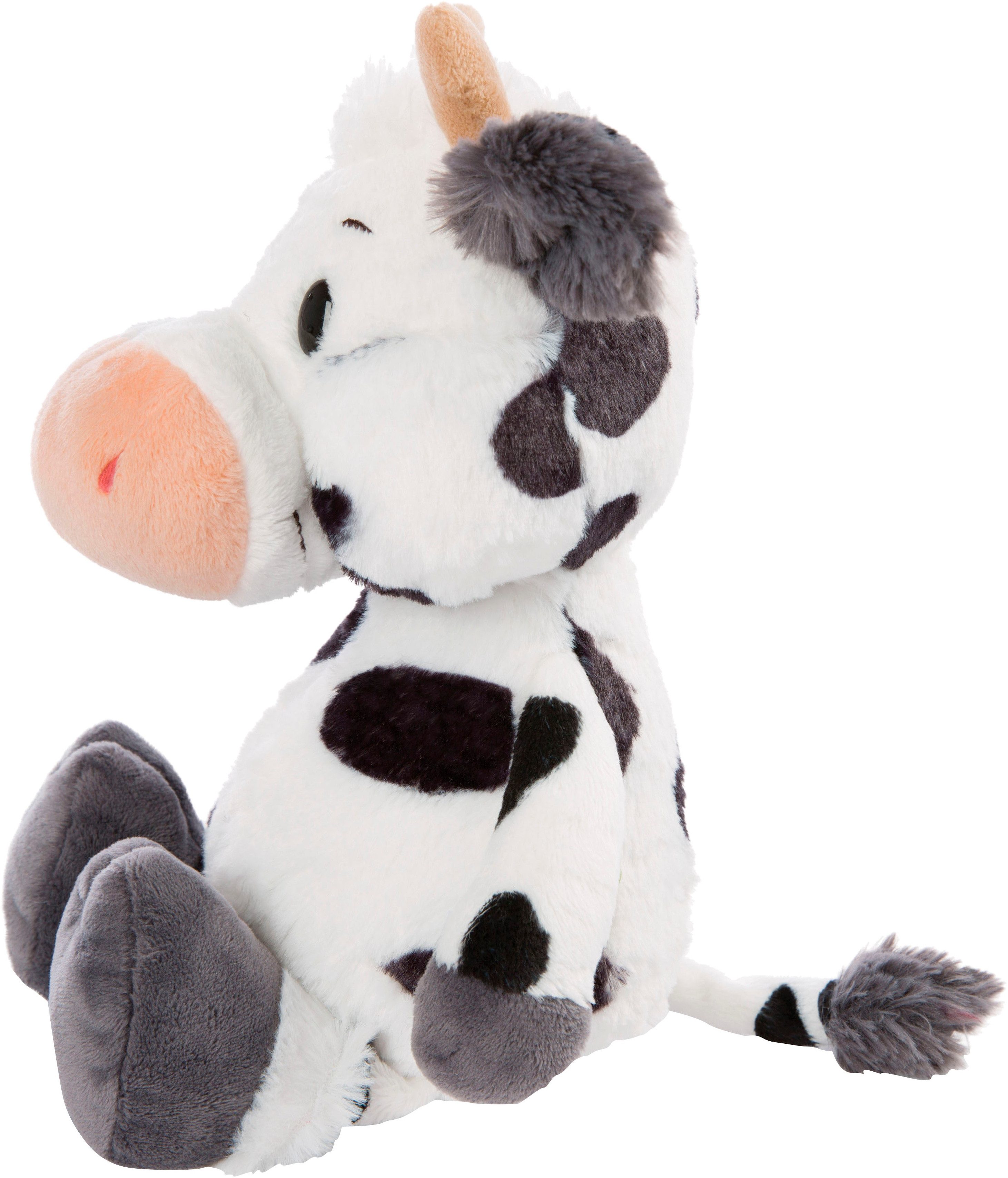 Nici Kuscheltier Farm Friends, Kuh Cowluna, 33 cm schlenkernd, enthält recyceltes Material
