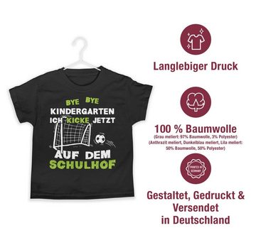 Shirtracer T-Shirt Bye Bye Kindergarten - Kicke Schulhof Einschulung Junge Schulanfang Geschenke