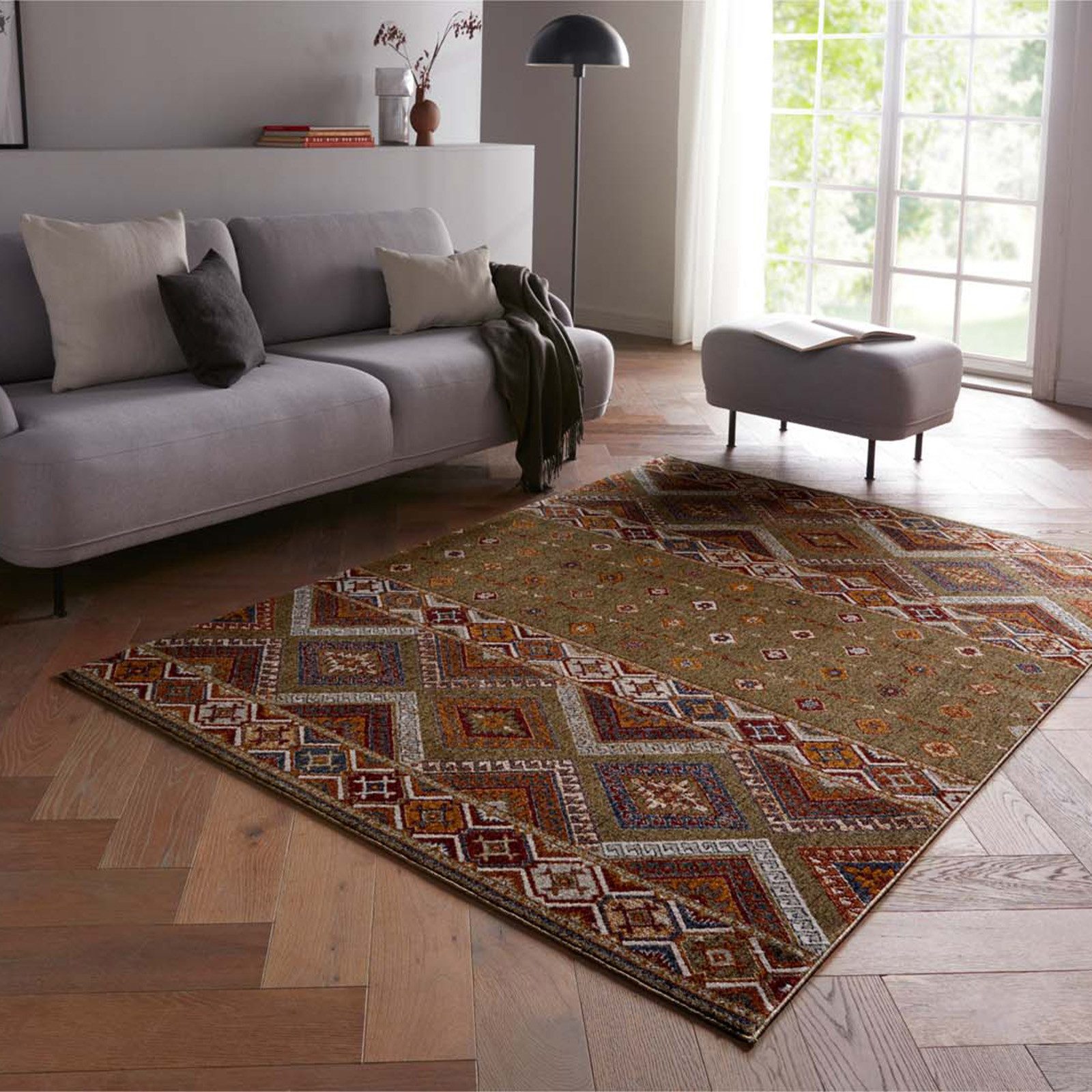 TaraCarpet Teppich Moderner Orientteppich New Oriental Lahore, rechteckig, Höhe: 9 mm, Wohnzimmer, Schlafzimmer, Esszimmer, Lahore rot 140x200