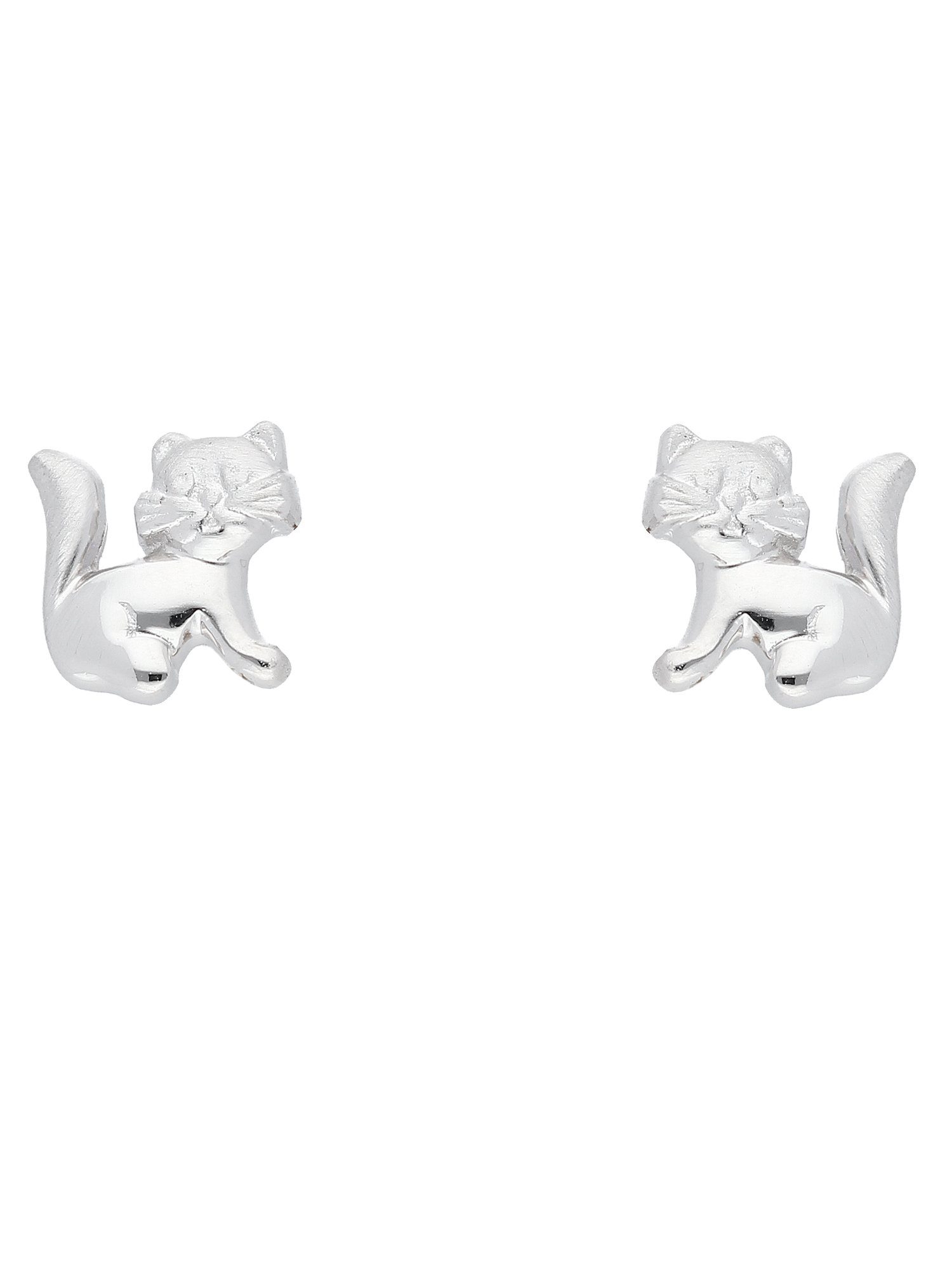 Adelia´s Paar Ohrhänger 925 Silber Ohrringe Ohrstecker Katze, Silberschmuck  für Damen, Mit Liebe gefertigt aus: 925 Sterling Silber rhodiniert